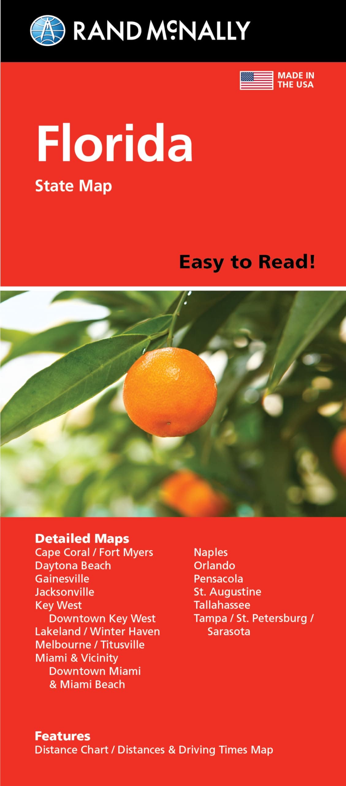 Rand McNally Easy to Read Folded Map: Florida State Map (English and English Edition) Map – Folded Map, August 6, 2021