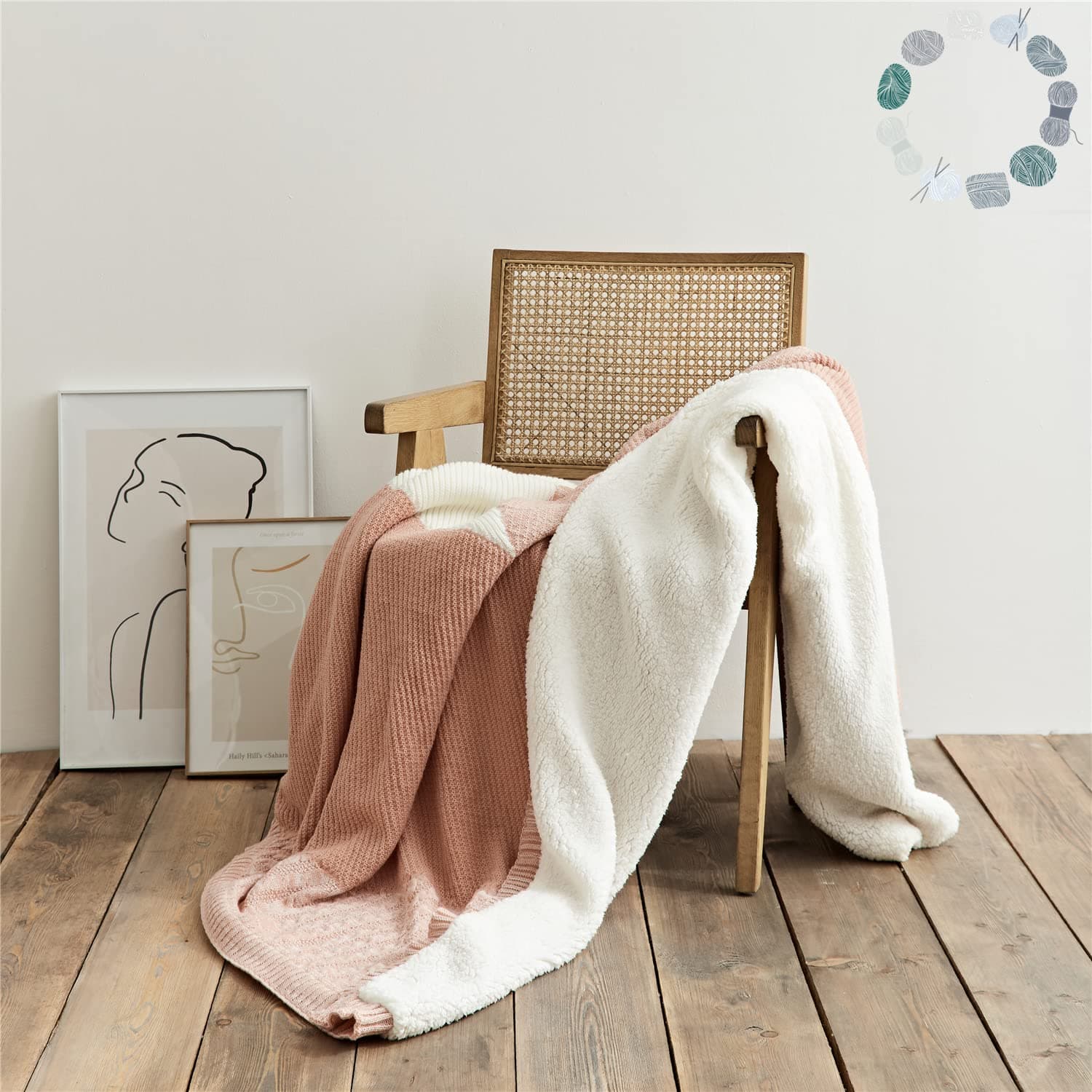 Knit Blanket Giant Throw Bed Sofa Chair Mat