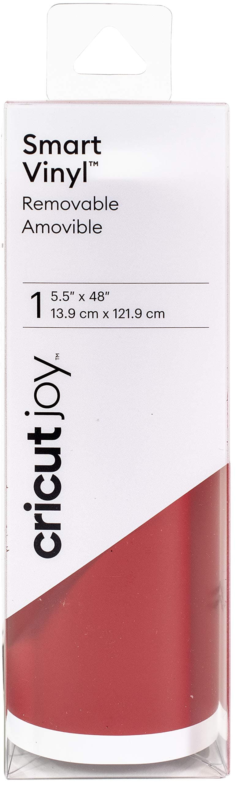 Cricut Joy Smart Removable Vinyl - Cardinal Red, 4ft Roll (5.5"x48") - Compatible Joy Machine