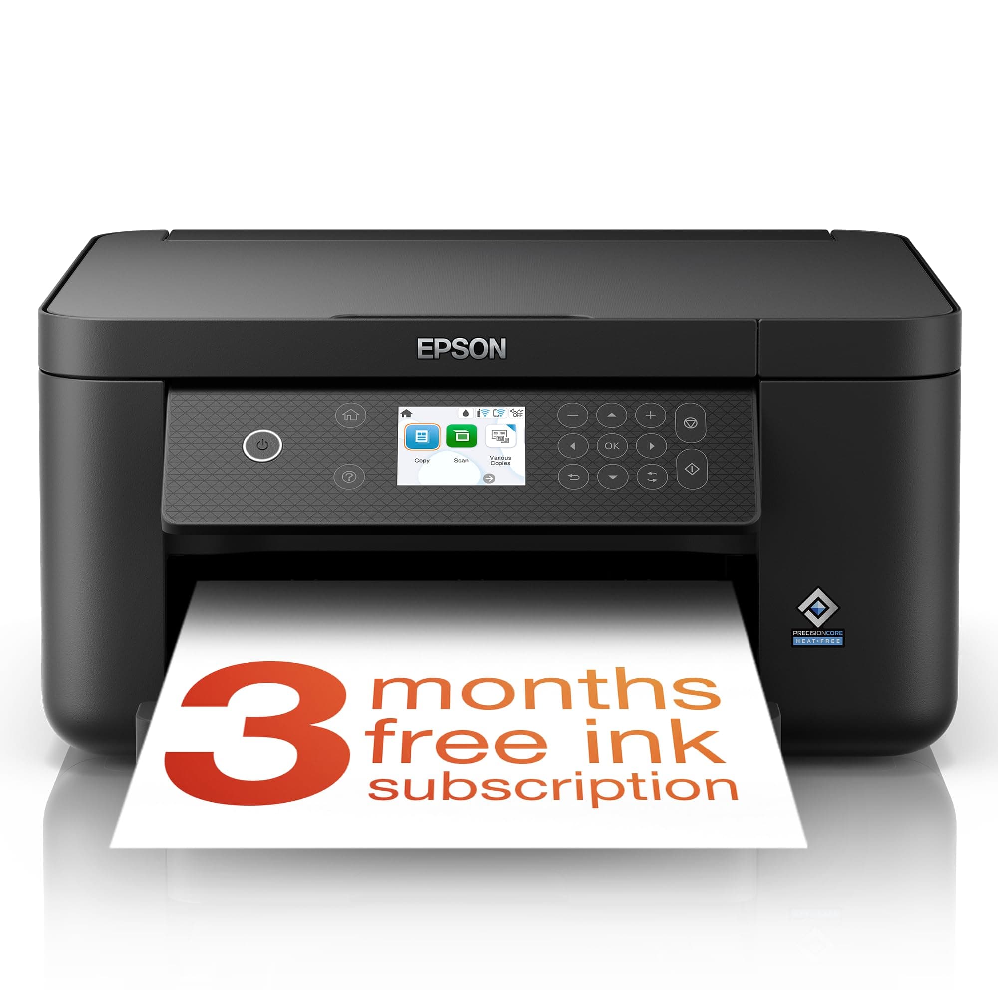Expression Home XP-5200 Precision Core 3-in-1 Ink Multifunction Printer, Scanner, Copier, WiFi, 1440dpi, Duplex, 2.4 Inch Display, DIN A4, incl. 3 Months Readyprint Flex Trial