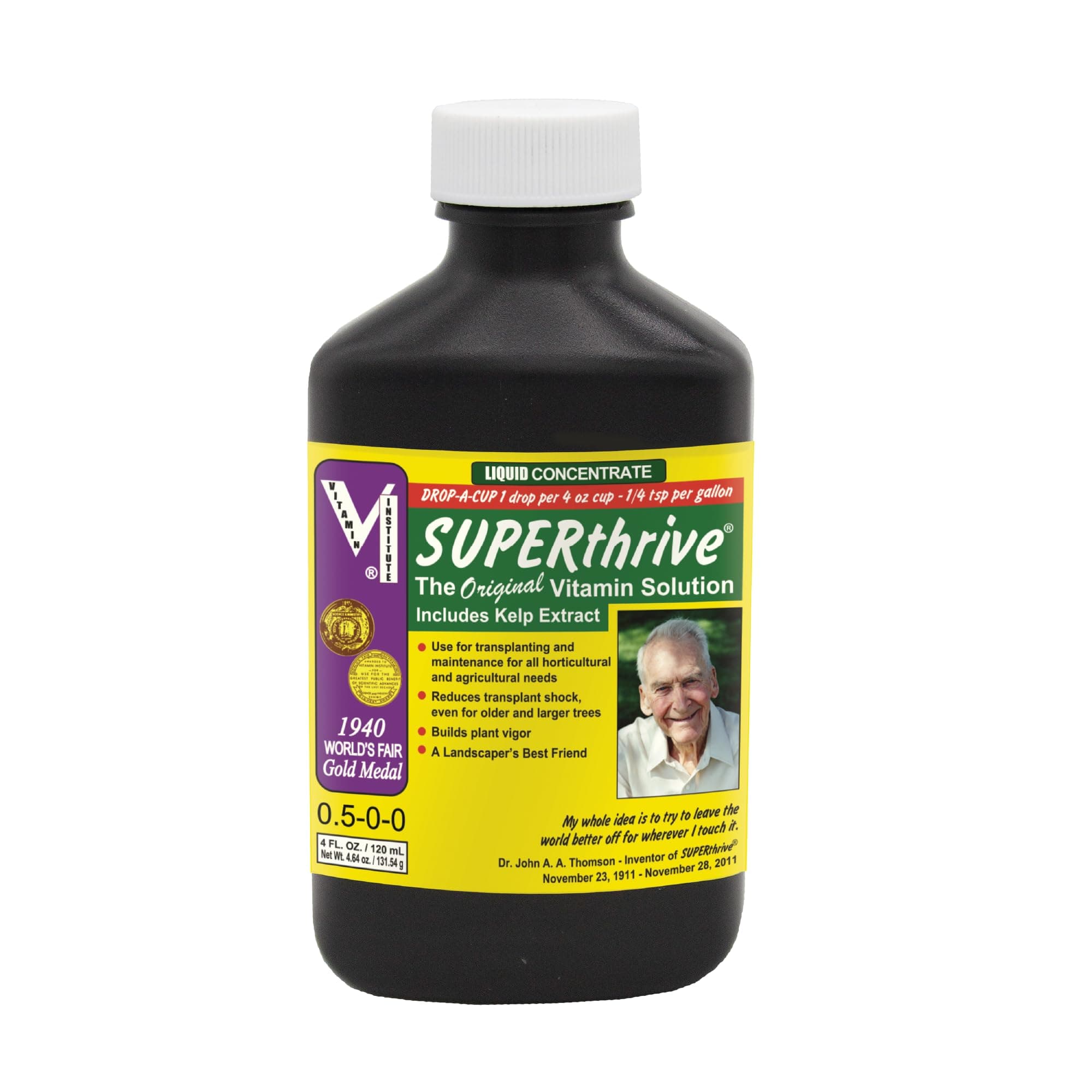 SUPERthrive The Original Vitamin Solution - Liquid Concentrate, May Add to Any Fertilizing Program, 4 fl. oz.