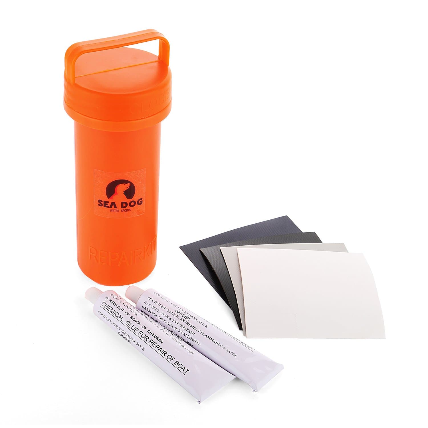 Kit de reparación de embarcaciones inflables, 4 X PVC Patch, 2 X 30g Glue