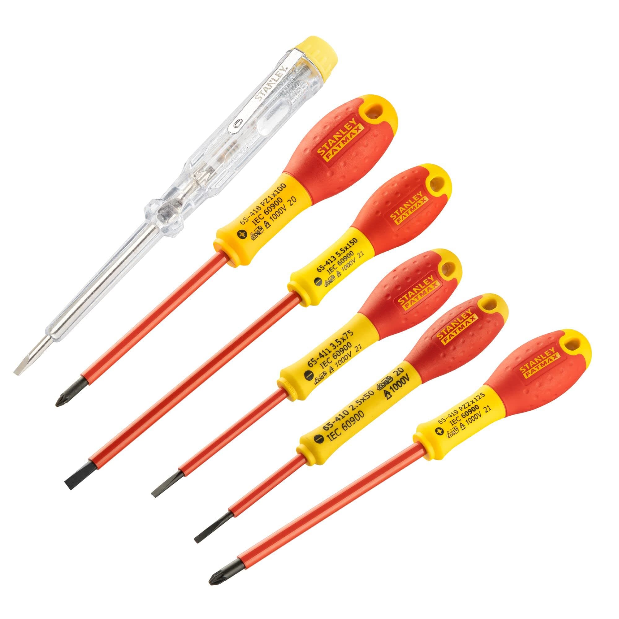 Stanley Red Insulated Screwdriver Tool Sets, 0-65-443
