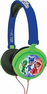 Lexibook PJ Masks Catboy Stereo Headphone, safe volume, foldable and adjustable, blue/green, HP015PJM