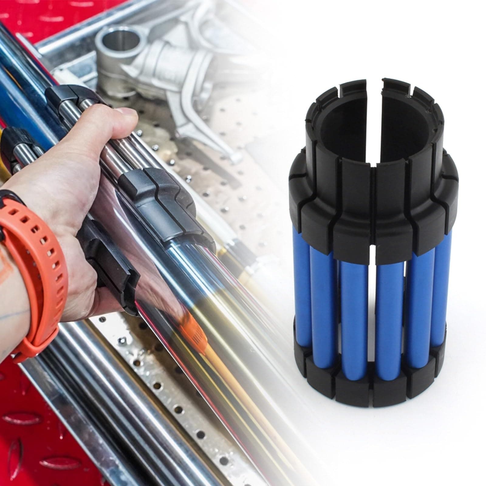‌Motorcycle Fork Oil Seals Seal Driver Tool Kit Installation Universal Fit for 37mm-53mm Forks (Blue)