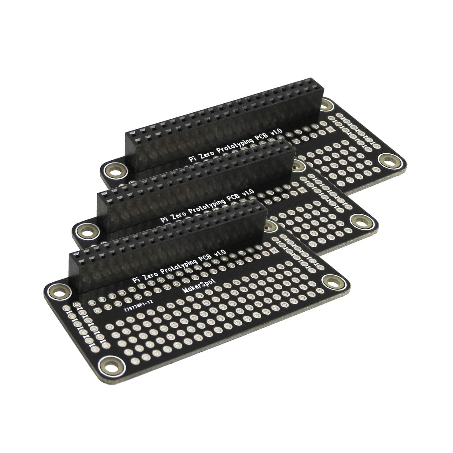 RPi Raspberry Pi Zero W Protoboard Breadboard HAT Soldered with Female Pin Connector PCB Prototyping Board (3 Pack)