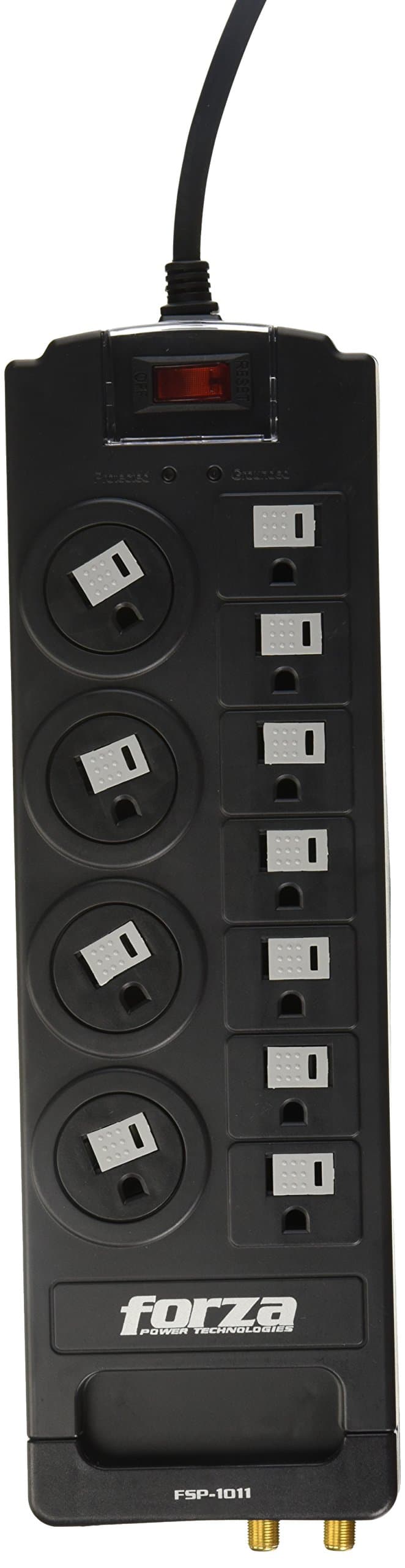 Forza Smart UPS Battery Backup & Surge Protector with 12 Outlets and 2 USB Ports 750VA (375W) Interactive Surge Protector with Emergency Battery Backup Power Supply and AVR (11 Outlet)