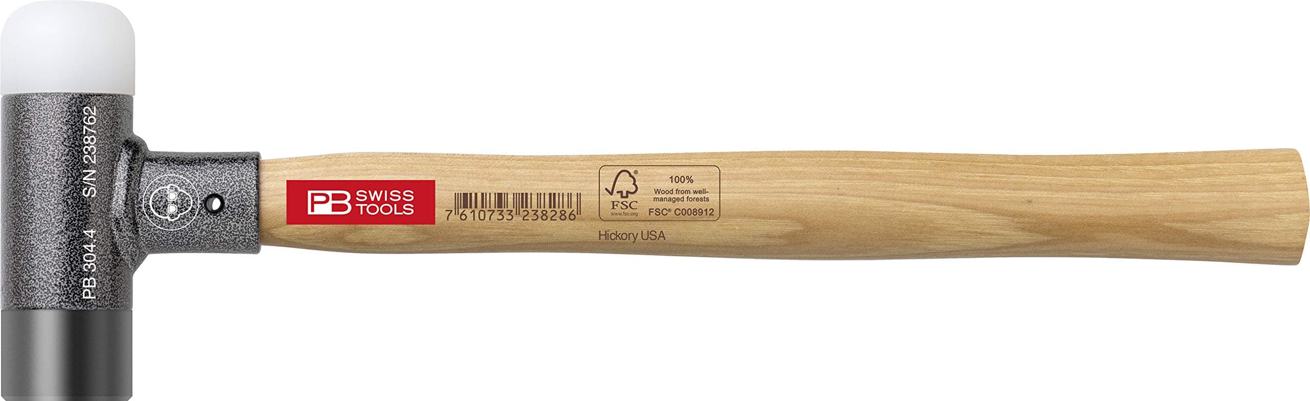 PB Swiss Tools 2-in-1 Engineer Dead Blow Hammer PB 304 | Swiss Made | Hammer for Powerful and Precise Blows without Recoil (Ø 32mm)