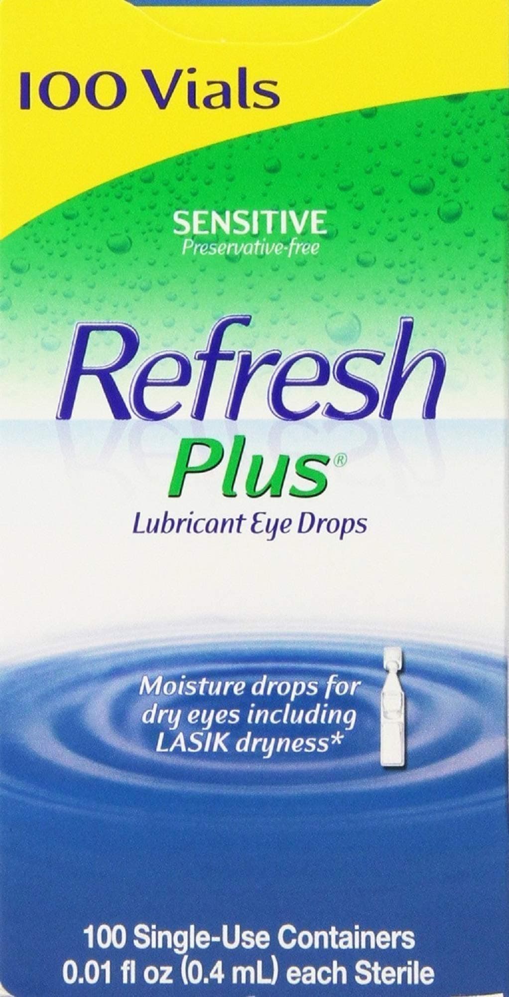 Allergan Plus Lubricant Eye Drops Single-Use Vials - LargerSize 2Pack (100 ct)