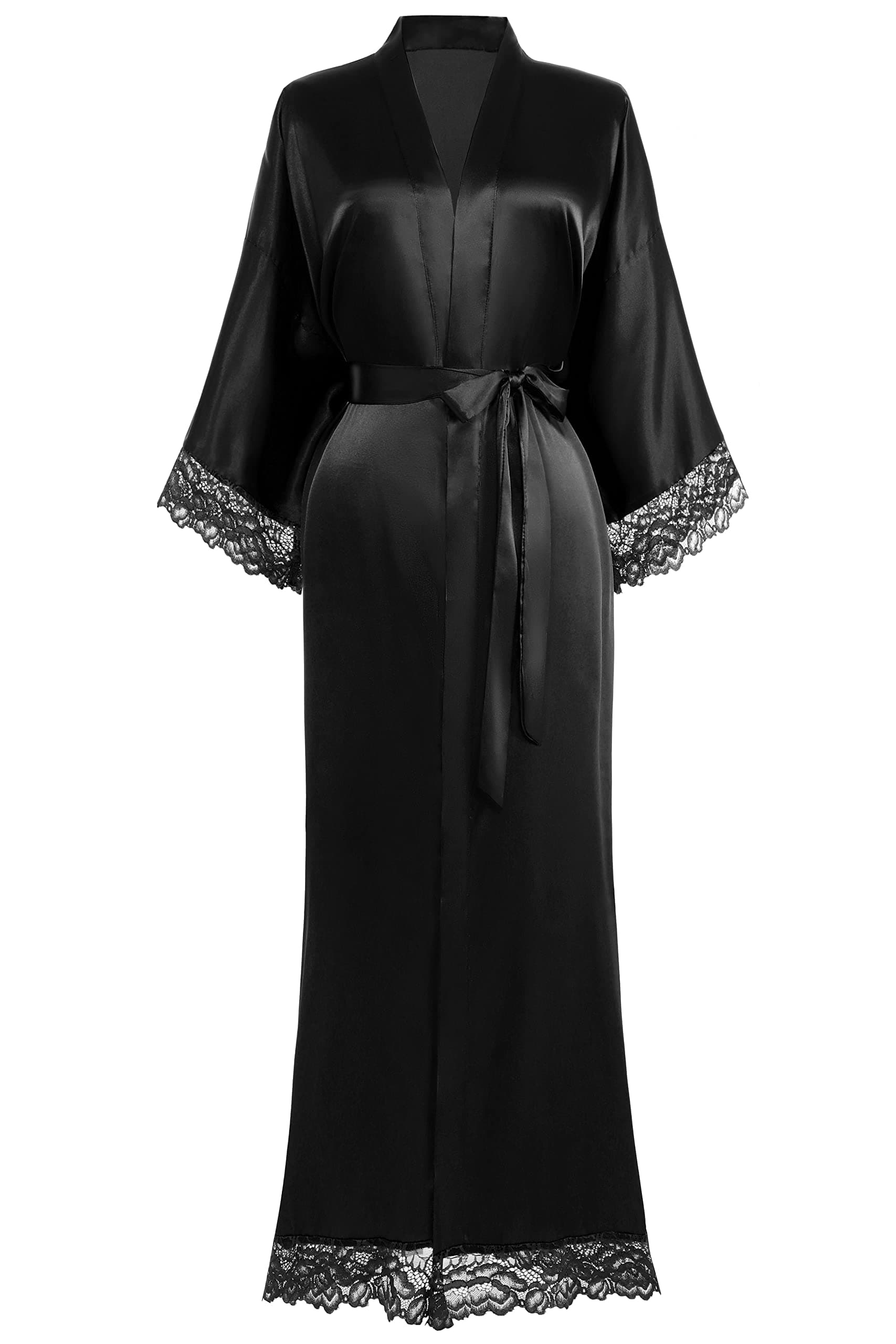 womens Lacerobes-long Kimono Robe