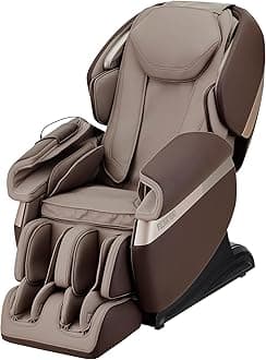 FUJIIRYOKI Calm Plus Flex Frame Track Massage Chair with Zero Gravity Technology, Electric Recliner, and Touchscreen Remote - Relax Your Mind and Body with Soothing Back Massages (Coffee)
