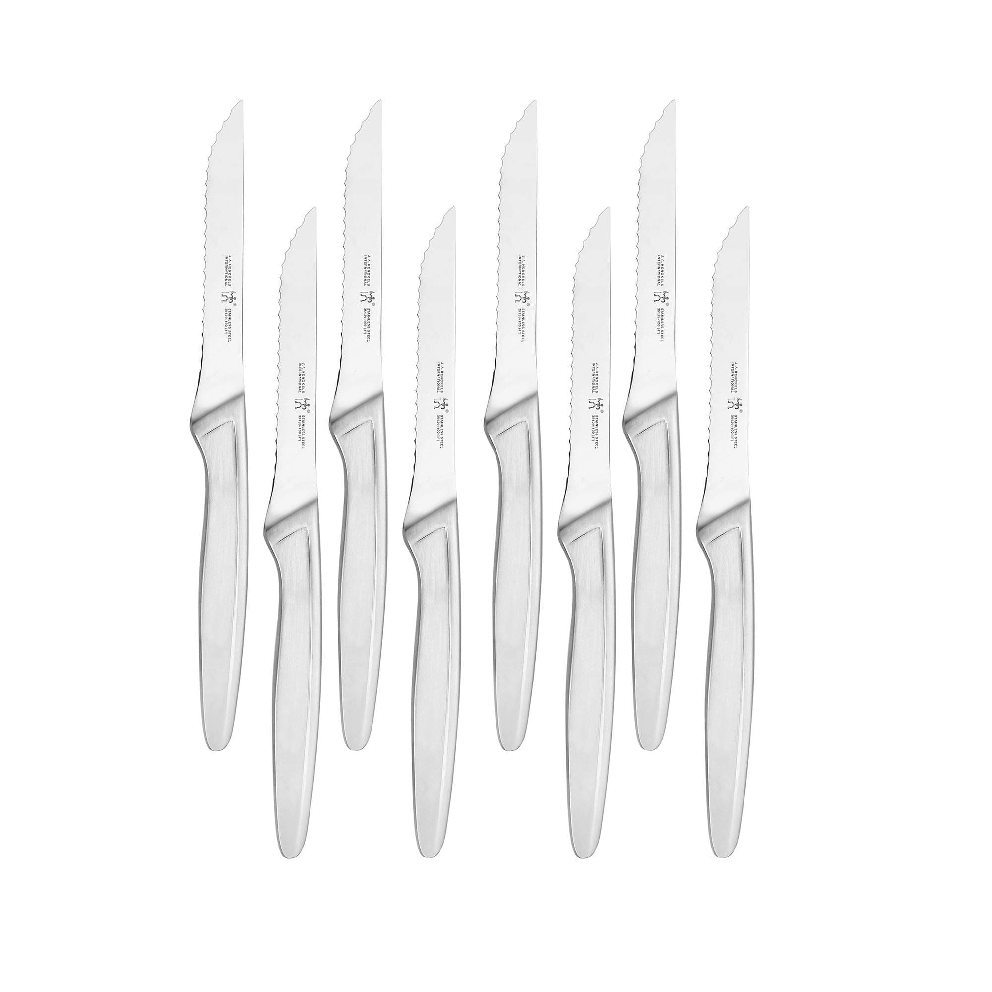 Razor-Sharp Steak Knife Set of 8, German Engineered Informed by 100+ Years of Mastery, Sliver