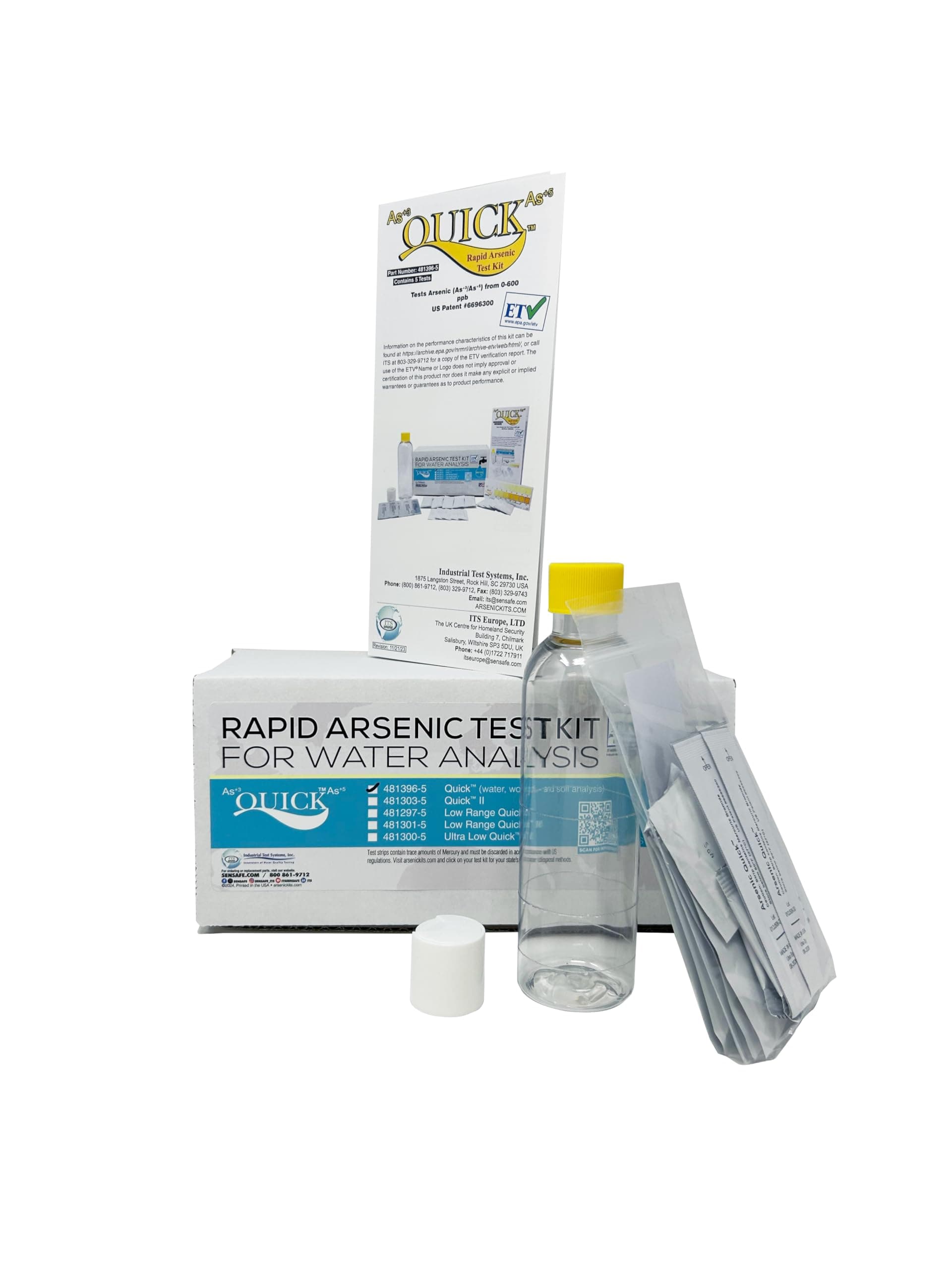 Industrial Test Systems Arsenic Quick Water Test Kit 0-500ppb (5 tests)