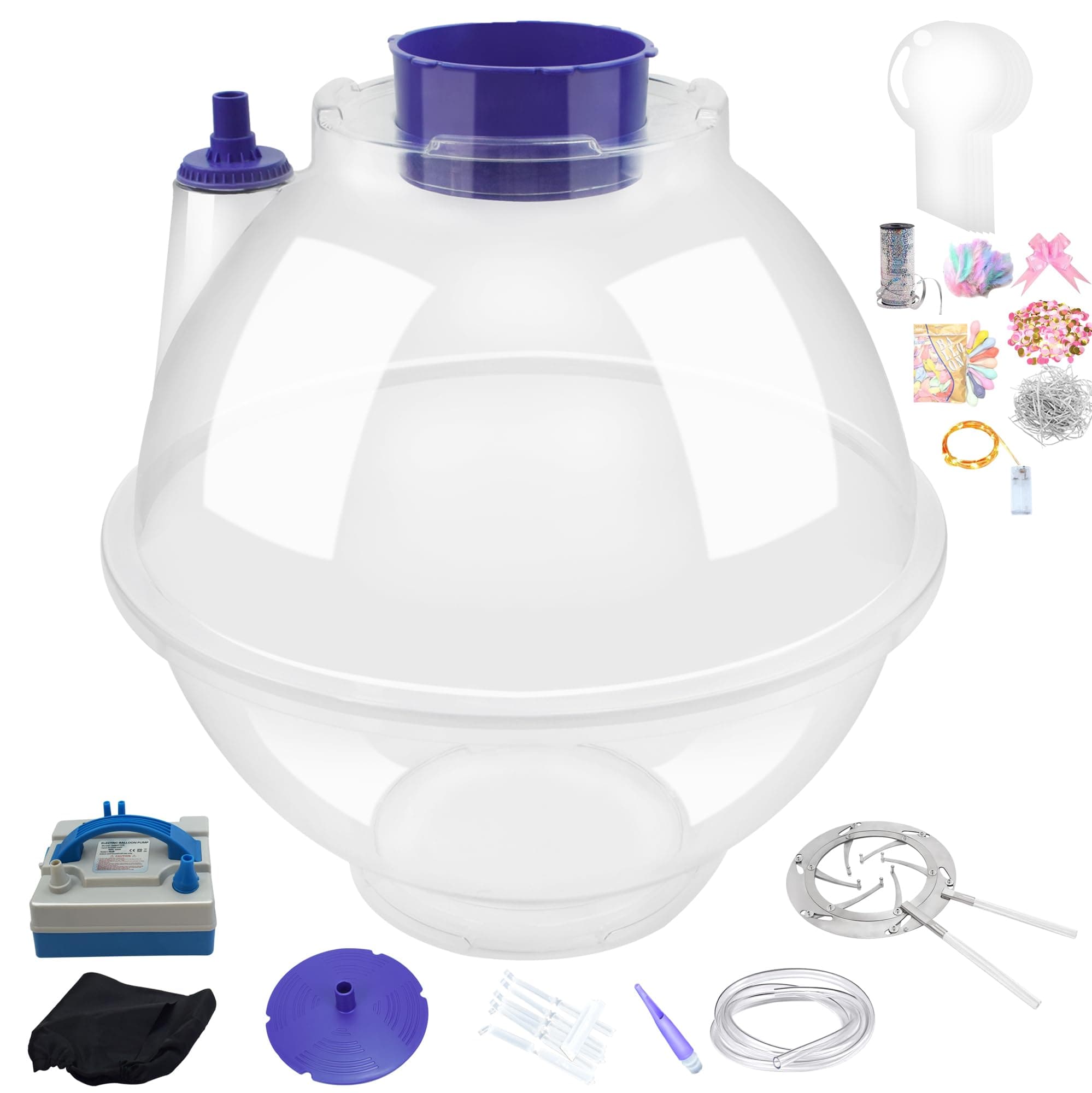 Balloon Stuffing Machine,New 16.9'' Balloon Stuffer to Wrap Gift Balloon Filling Kit with 9 Accesorios Used for Wedding Christmas Birthday Party Decoration (Balloon Stuffer With Pump & Flaring Pliers)