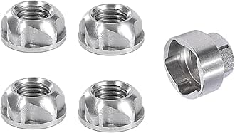 M9 P1.25 304 Stainless Steel Anti-Theft Locking Nuts Security Hardware Kit for Mountain Bike Awning Car Accessories for Styling Light Bar Safety,(4 Lock+ 1 Key)