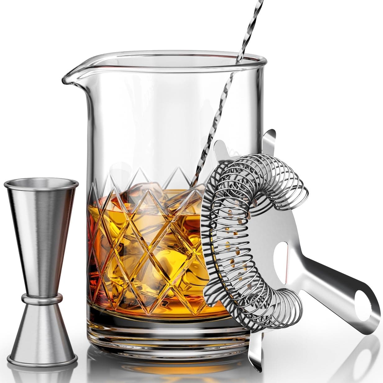 Cocktail Mixing Glass 4 Piece Set