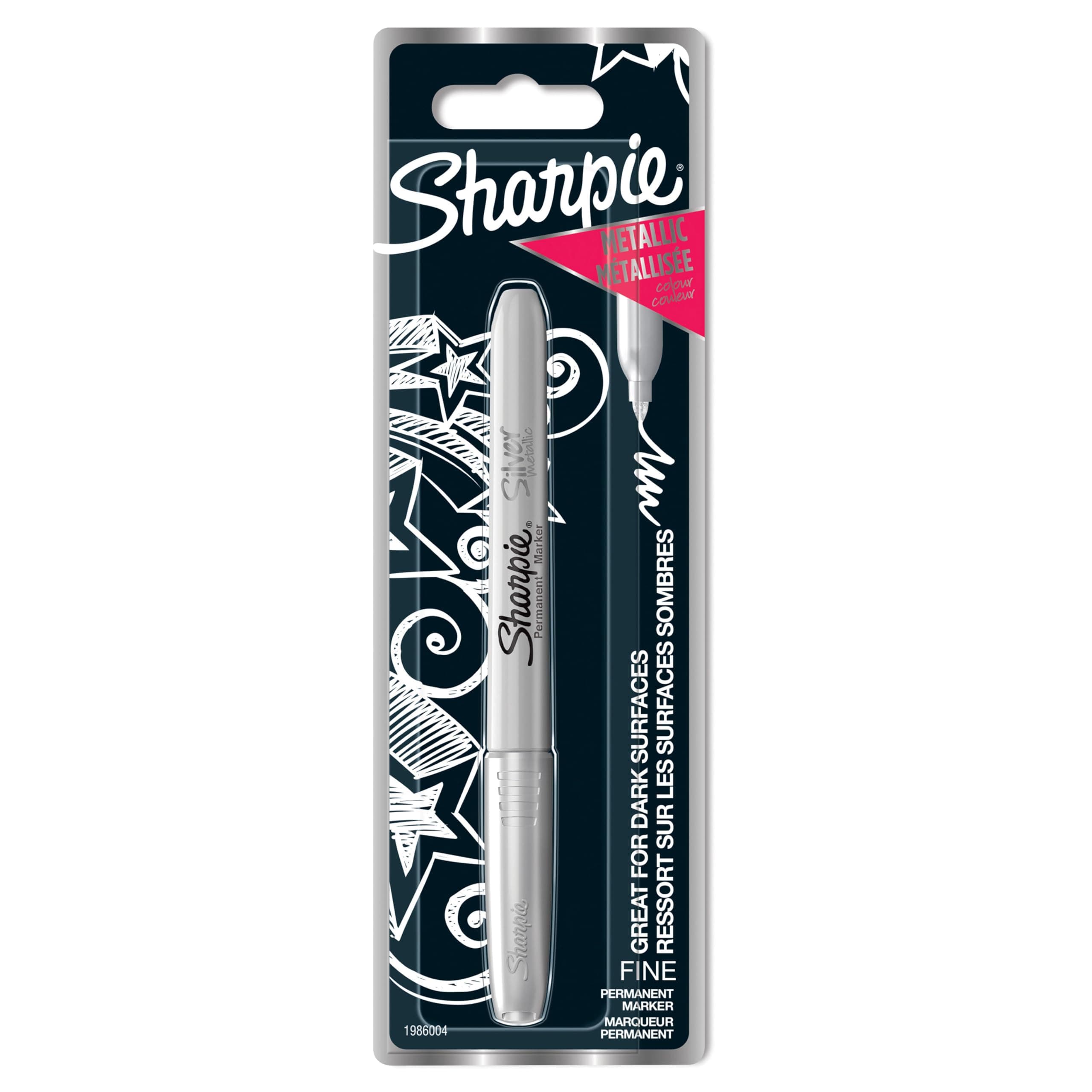 Sharpie Metallic Permanent Marker | Fine Tip | Silver | 1 Count