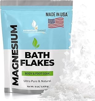 Magnesium Flakes - 8 LB Ultra Pure Magnesium Chloride Flakes in Resealable Pack - Use for Bath Soak or Foot Soak - A Better Alternative to Epsom Salt