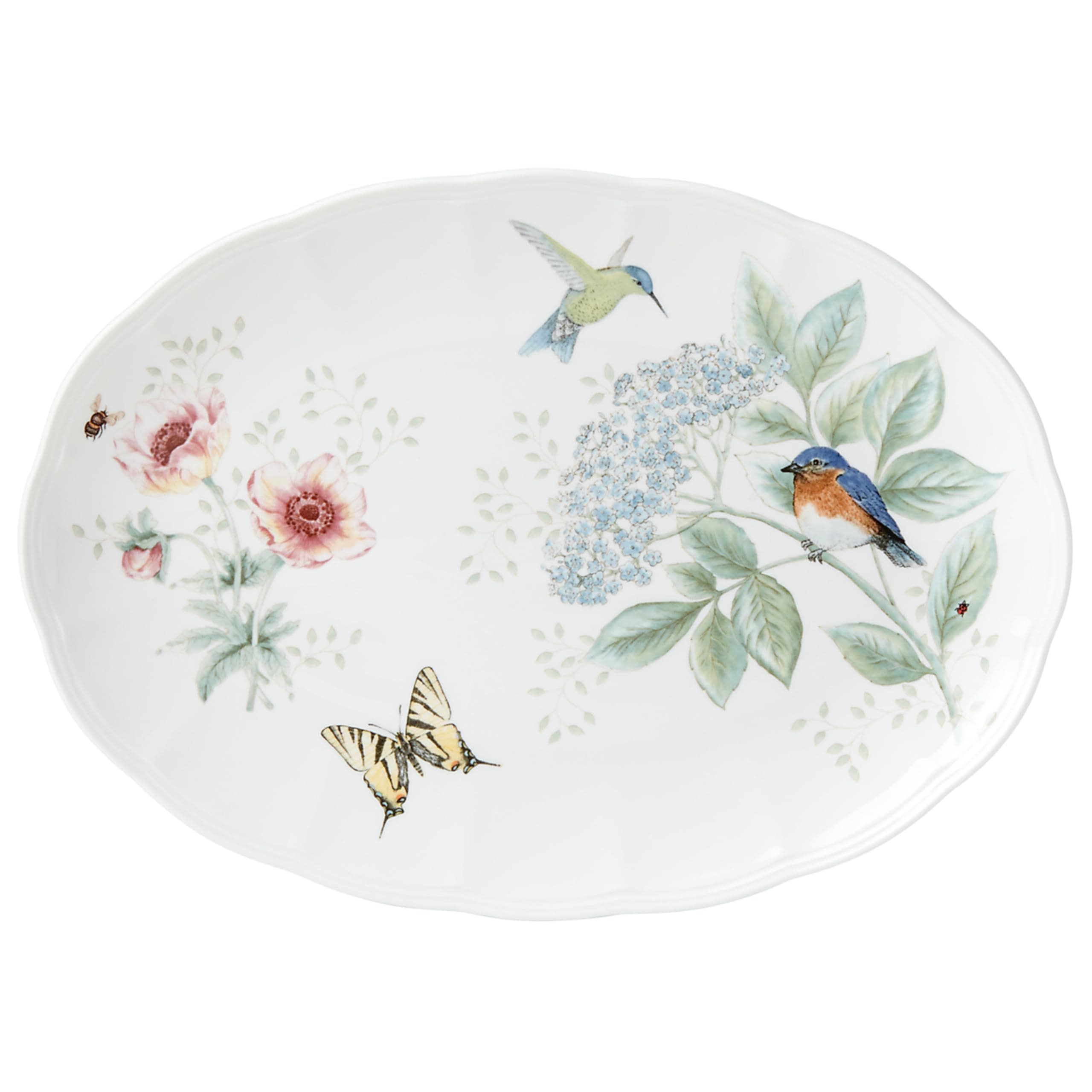 882266 Butterfly Meadow Flutter Eastern Bluebird Platter