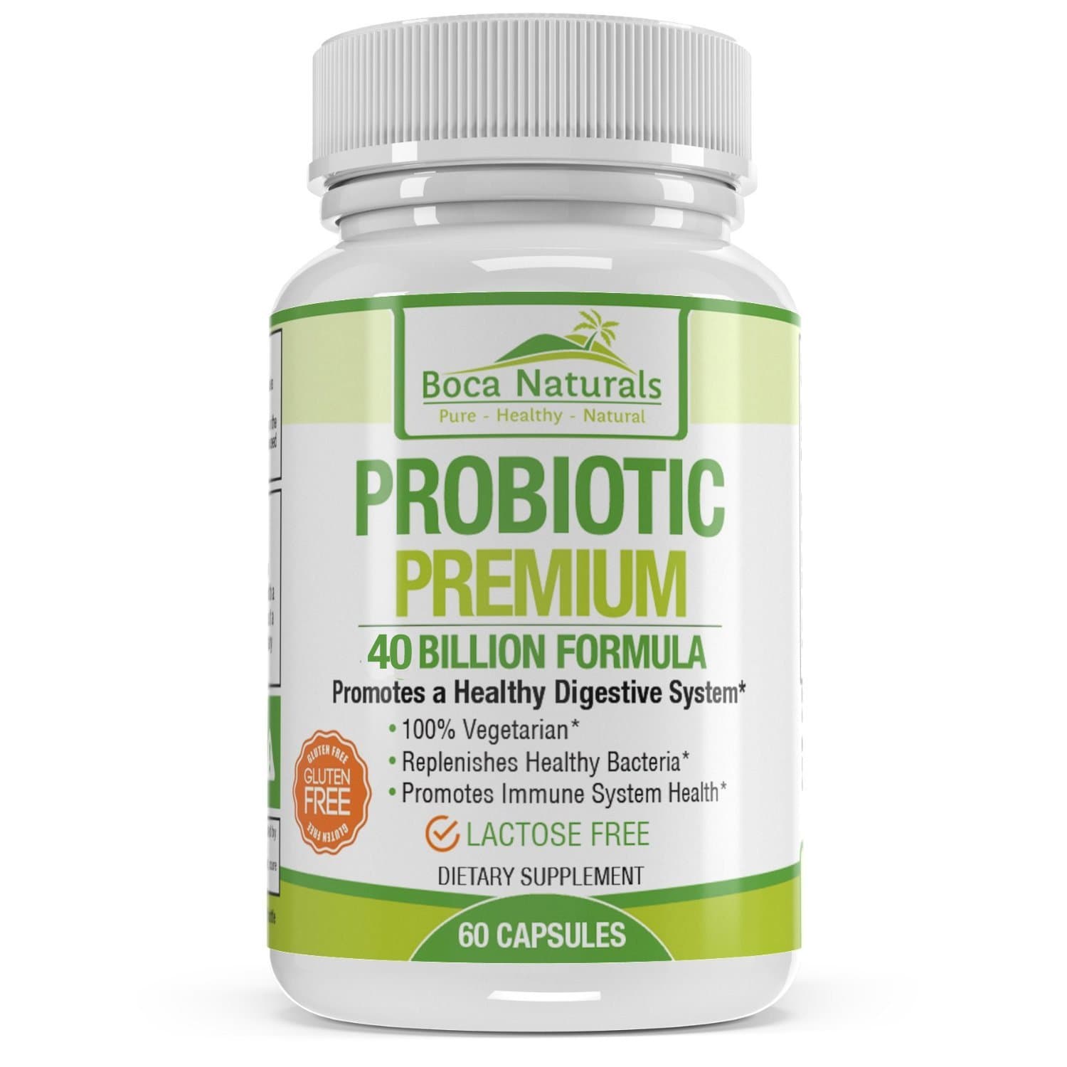 Probiotic Supplement - All Natural Digestive Formula Probiotics - Promotes Immune Function & Intestinal Health - Gluten Free.