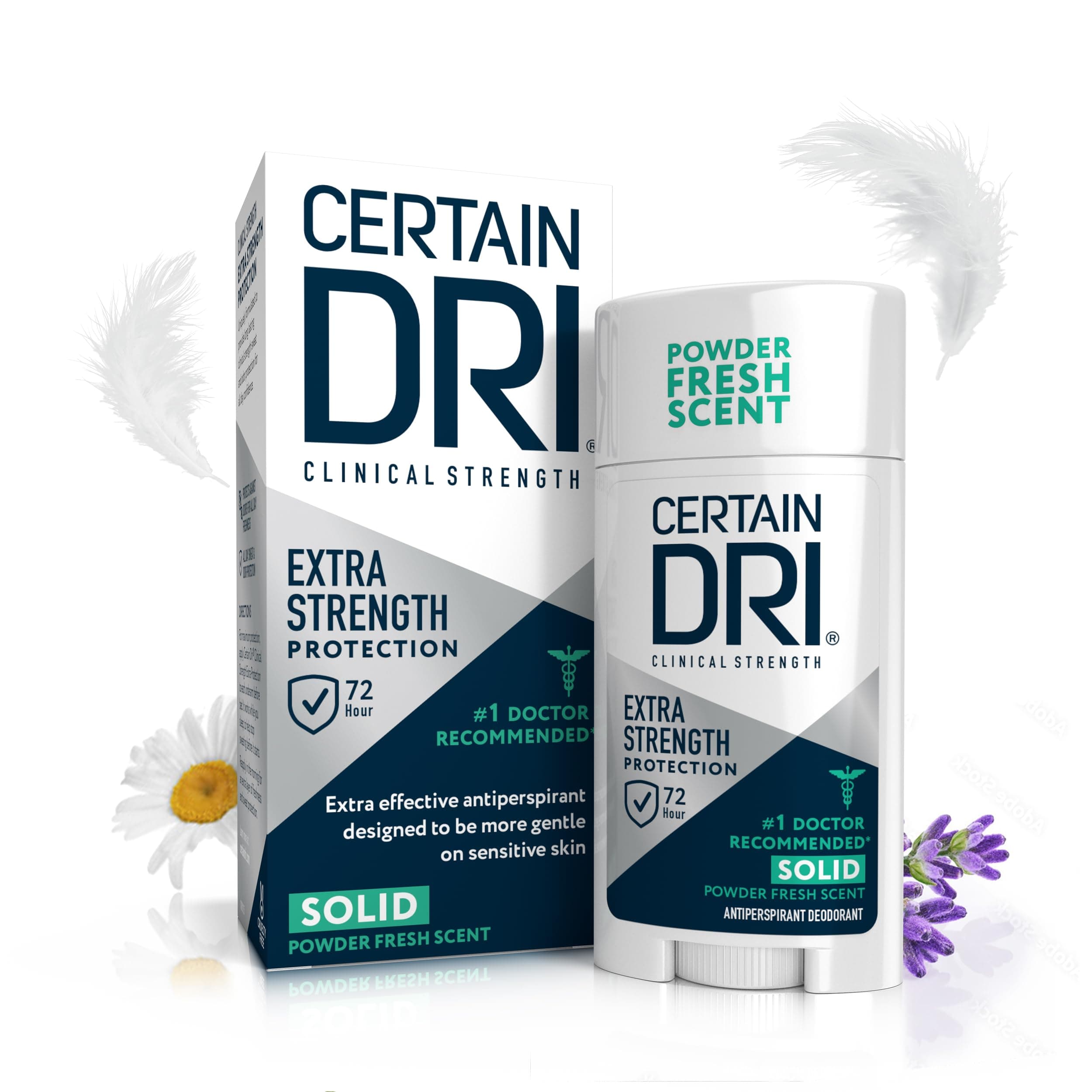 Certain Dri Extra Strength Clinical Solid Antiperspirant, Hyperhidrosis Treat...