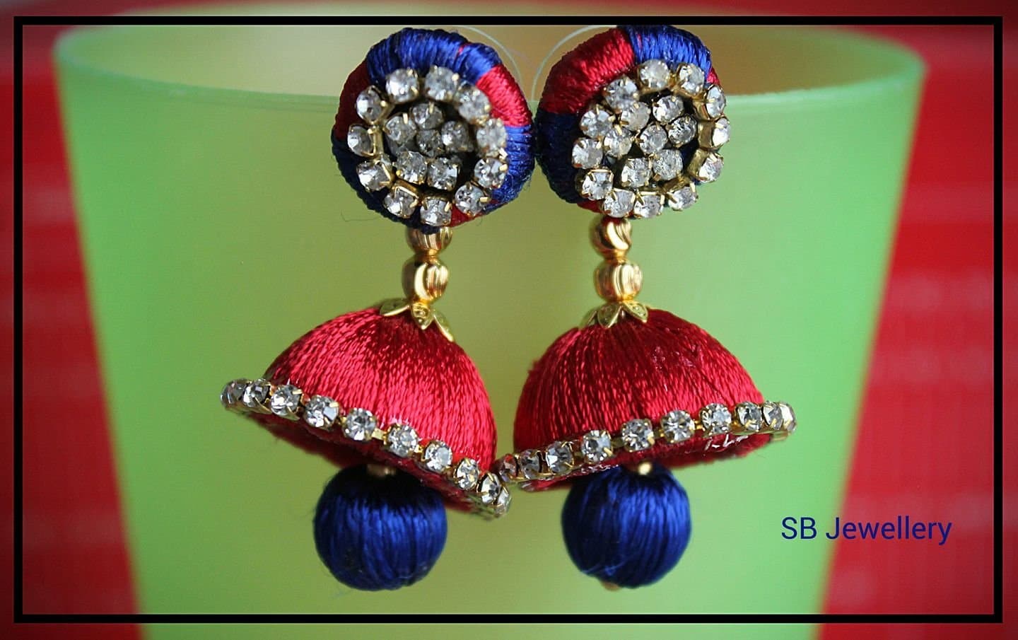 Silk thread jhumka-indian jewelry