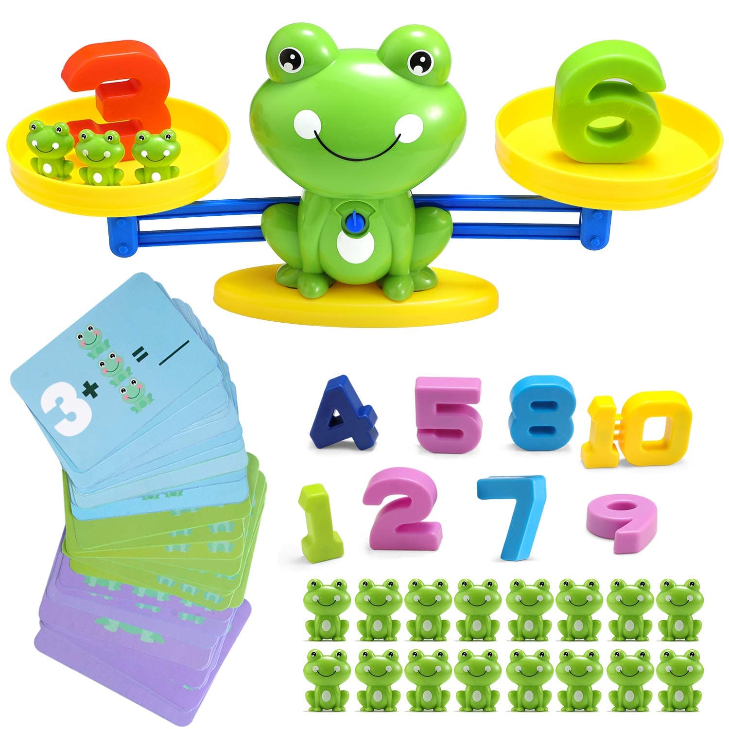 Frog Balance Cool Math Counting Game Educational Early Learning Scale STEM Toys Gifts for Preschool Toddlers Kids Age 3 4 5 6