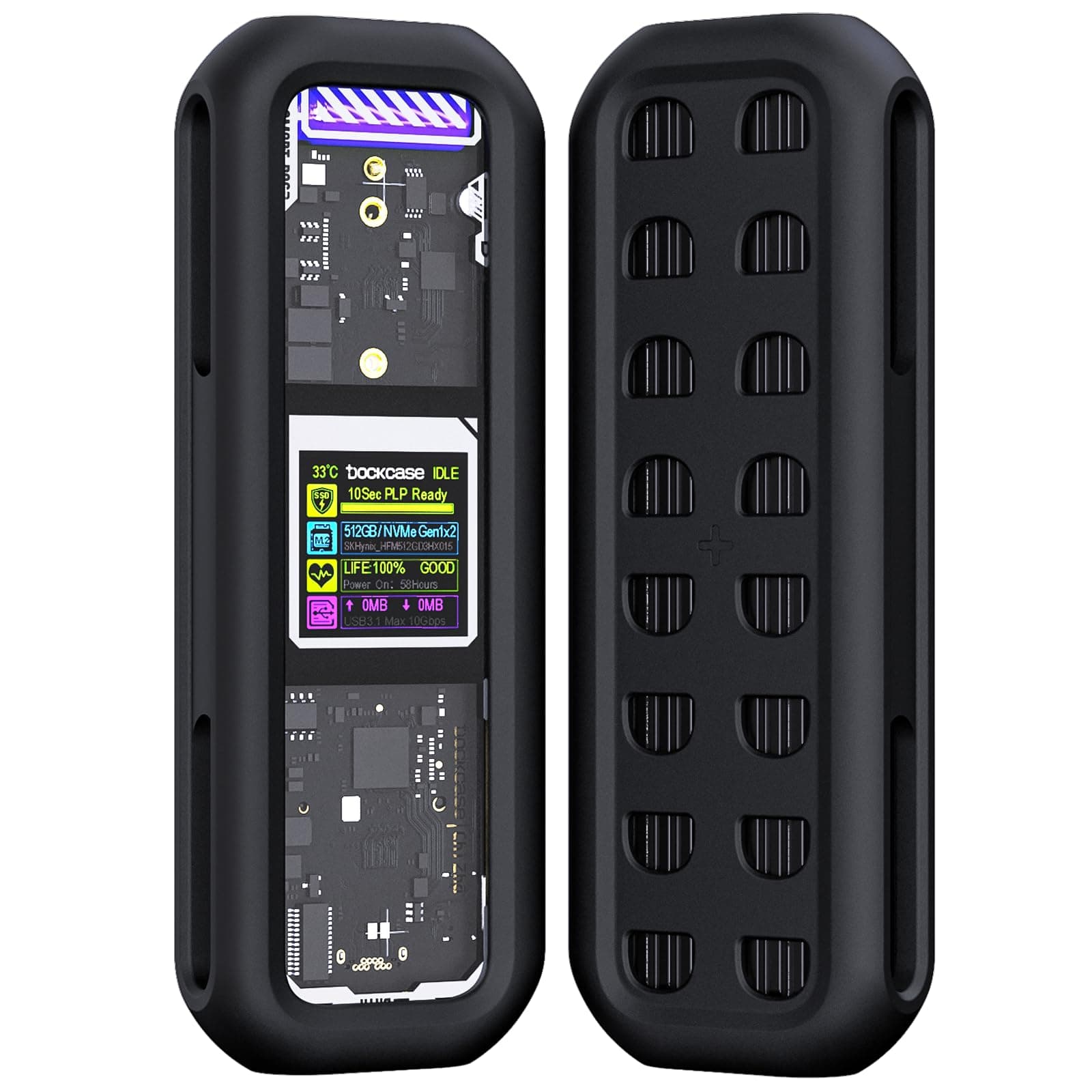 Resilient Silicone Case Full-Body Protective Case Designed for DOCKCASE M.2 PLP SSD Enclosure and Explorer Edition M.2 NVMe SSD Enclosure [Space Gray]