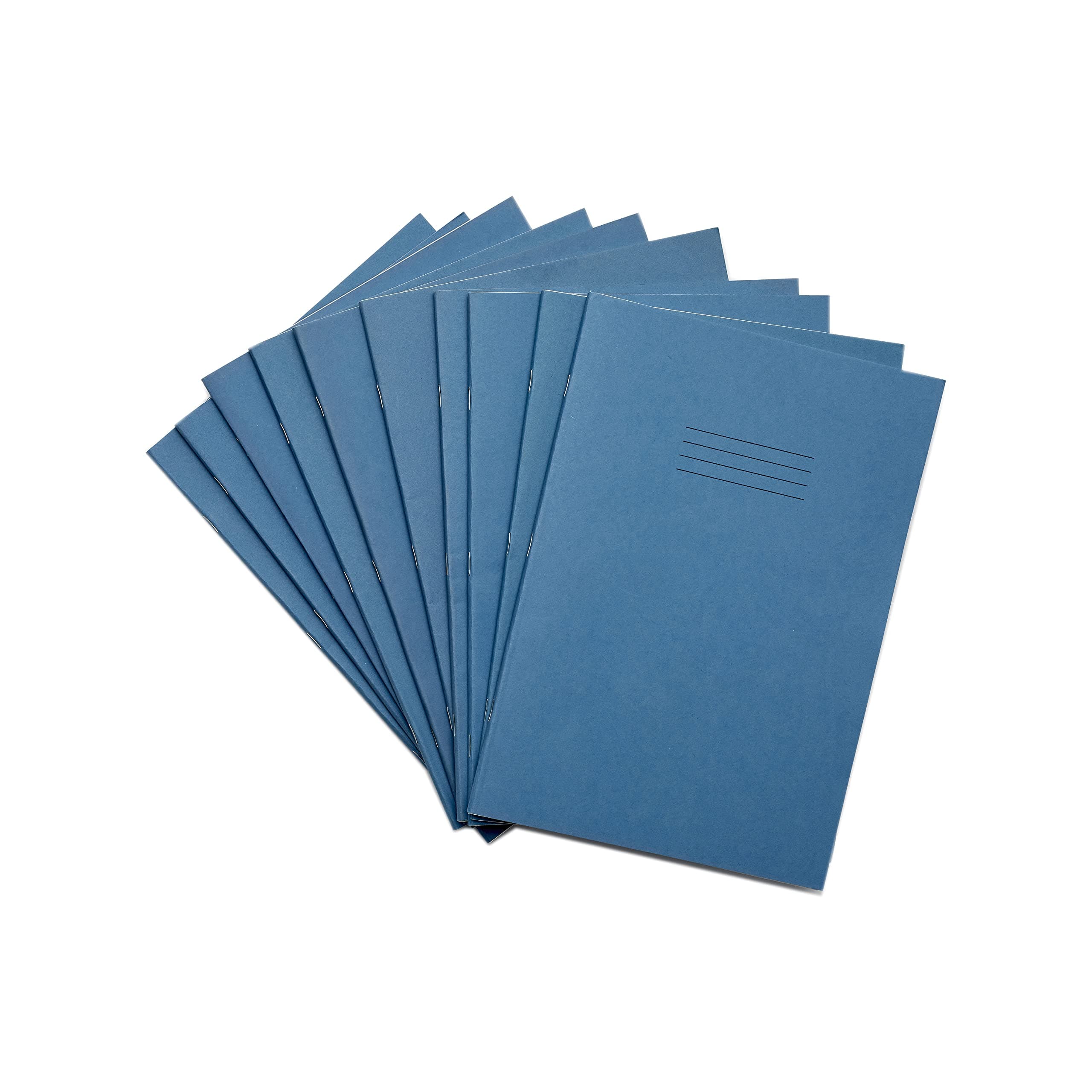 Rhino A4 Exercise Books, 64-Page / 10mm Squared Paper Notebook, 10-Pack, Office & School Stationery Supplies, Light Blue