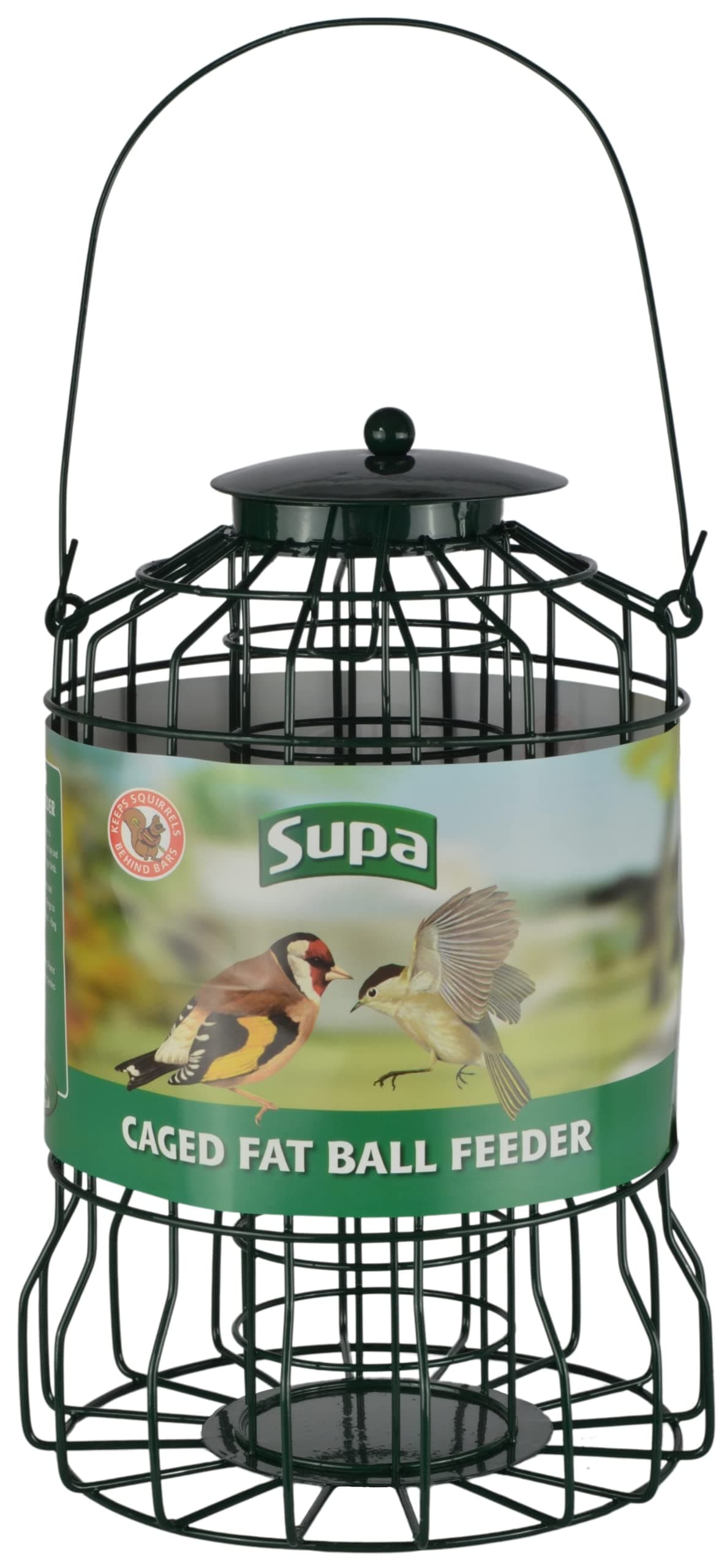 Supa Caged Fat Ball Wild Bird Feeder | Designed To Deter Squirrels And Also Larger Garden Birds Such As Pigeons And Doves.