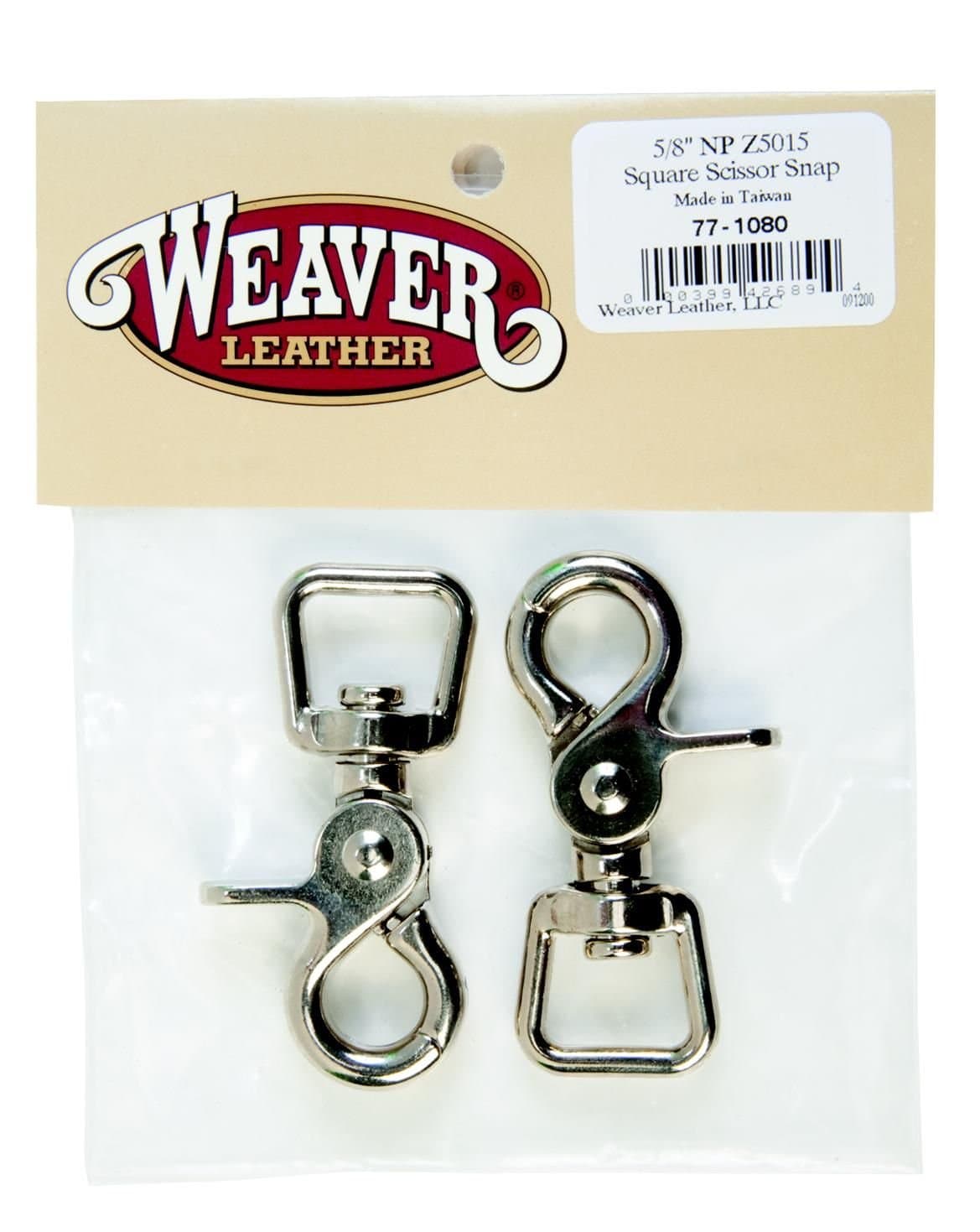 Weaver Leather Snaps,Square Scissor,NP,5/8"