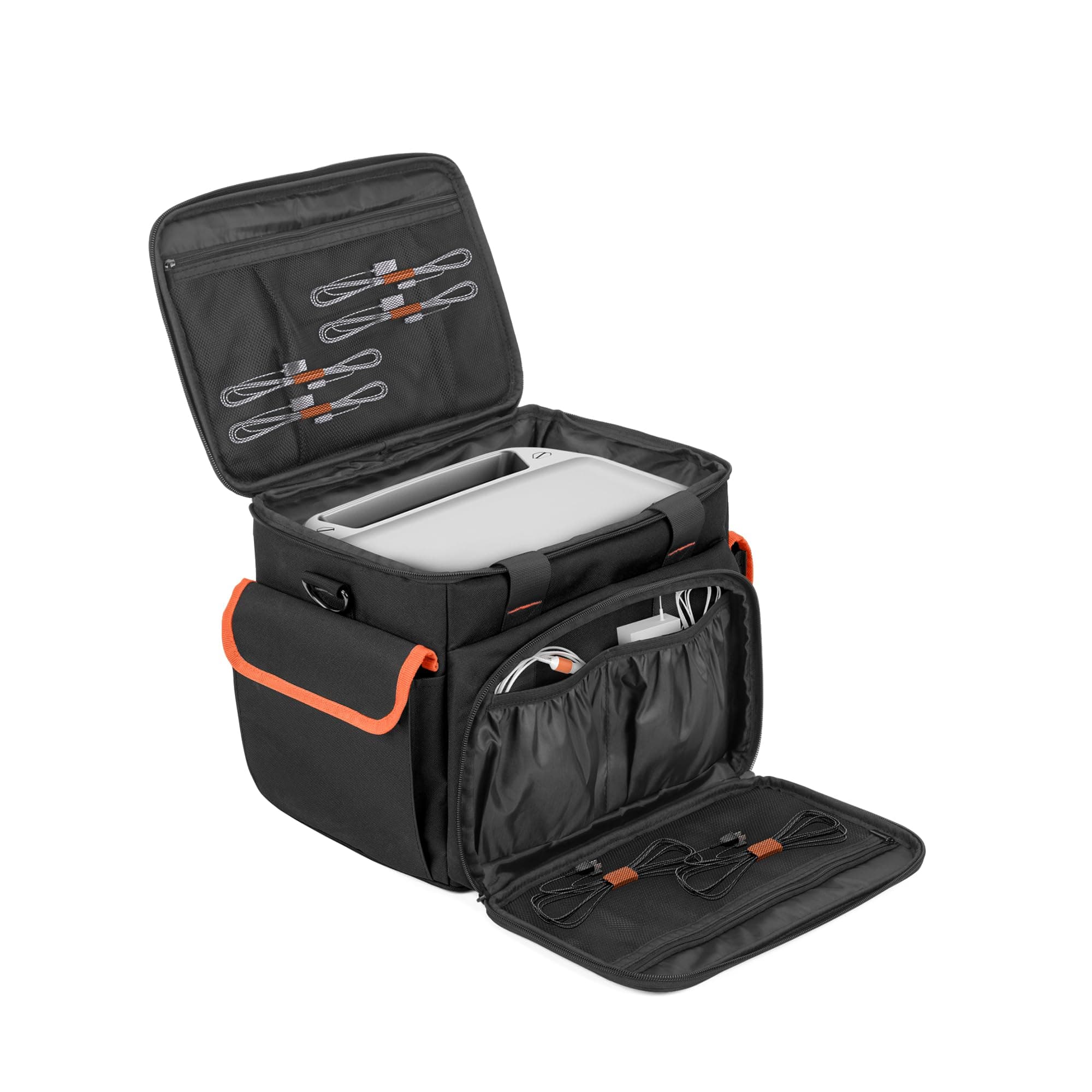 Carrying Case Compatible with ECOFLOW River/River 2/River Pro, Storage Bag with Waterproof Bottom and Front Pockets for Charging Cable and Accessories