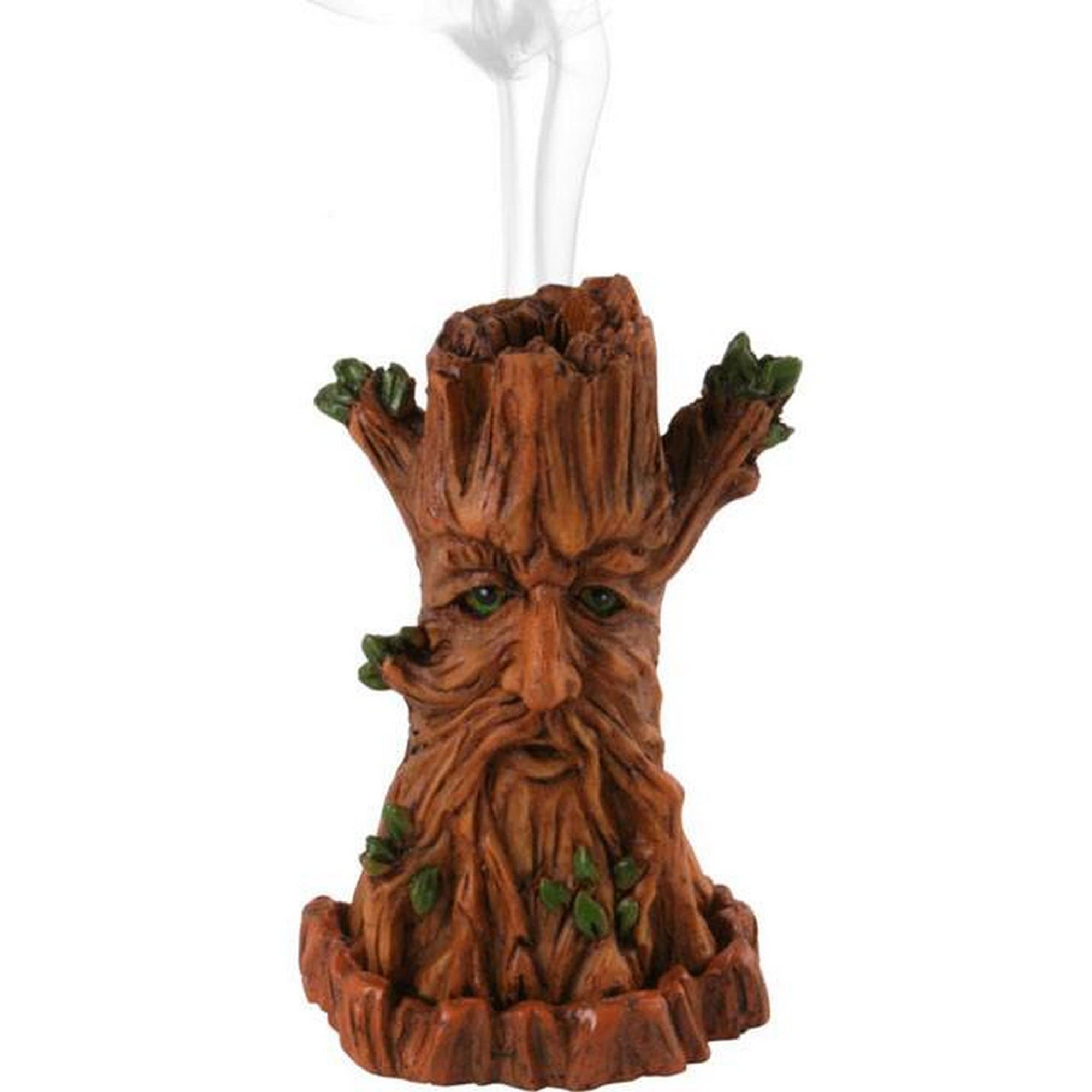 Brown Tree Man Design Incense Cone Holder - 12cm x 7.5cm (1 Pc) - Eye-catching Design - Perfect for Home & Office