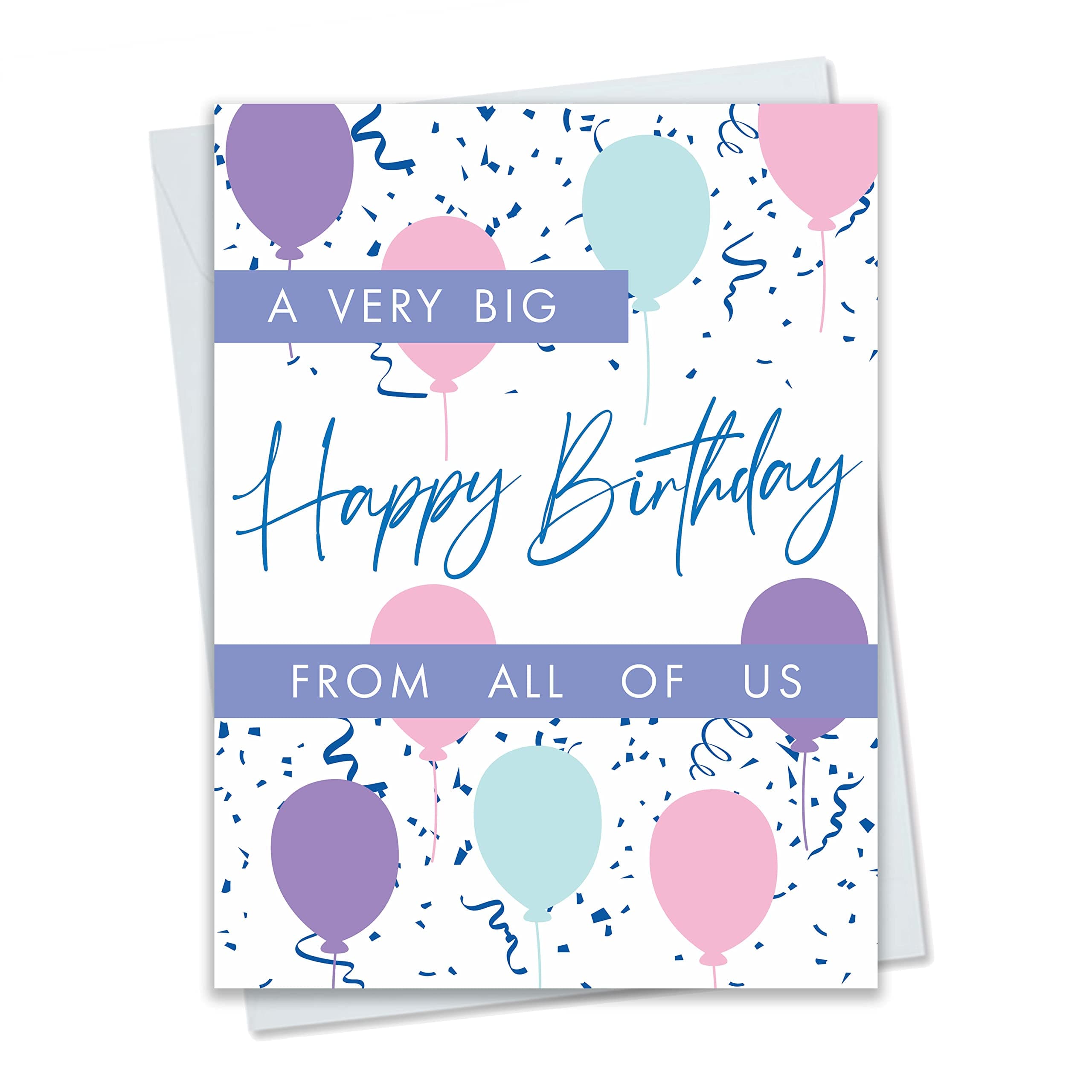 Big Birthday Balloon Drop Card Pastel