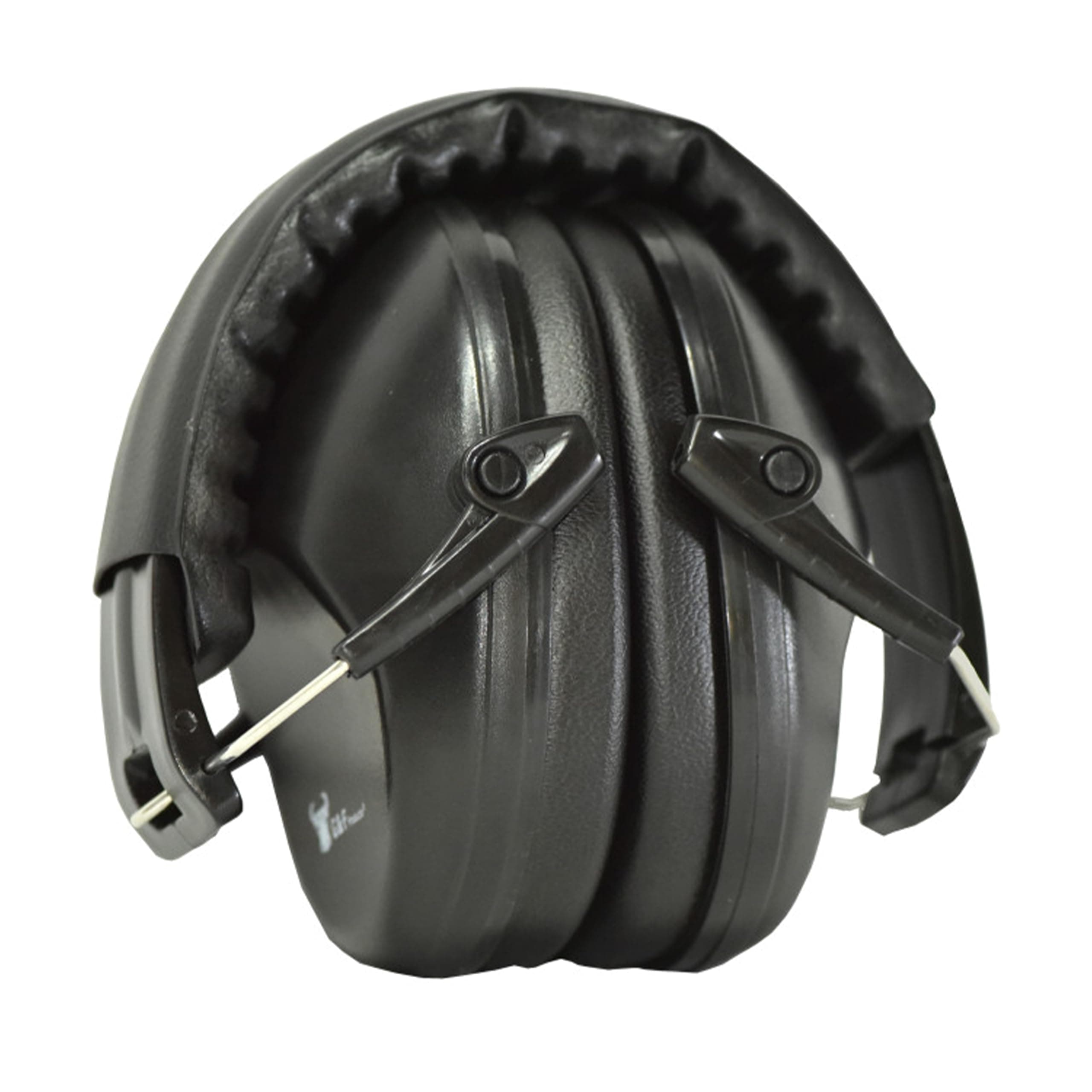 Earmuffs hearing protection with low profile passive folding design 26dB NRR and reduces up to 125dB, black