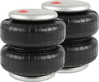 DOCAS 2PCS Universal Air Suspension Spring Double Bellow Standard 2500 lb 1/2"npt Single Port Air Ride Strut Assembly