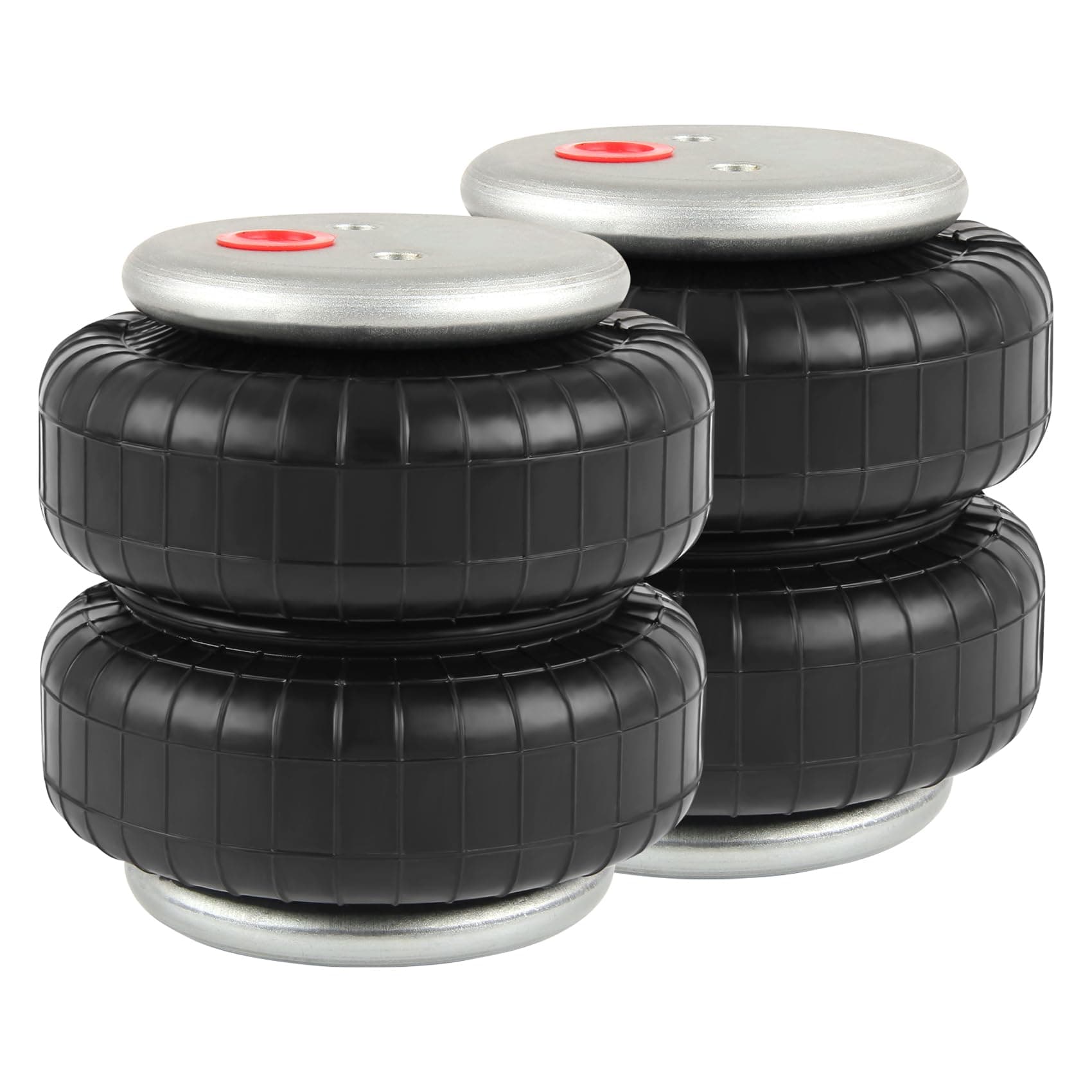 DOCAS 2PCS Universal Air Suspension Spring Double Bellow Standard 2500 lb 1/2"npt Single Port Air Ride Strut Assembly