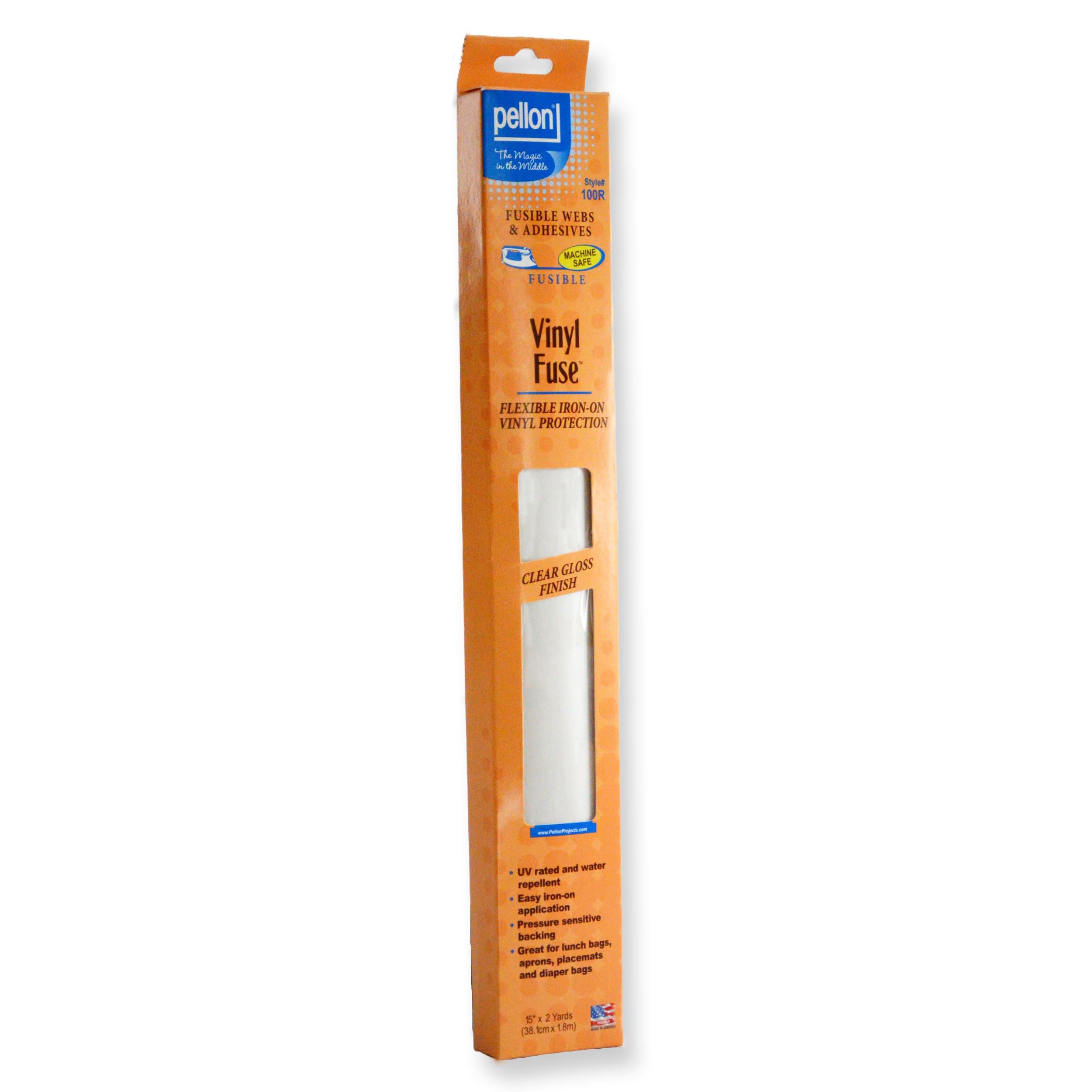 PellonFuse Flexible Vinyl Stabilizer, Clear Gloss, 15 x 2yd