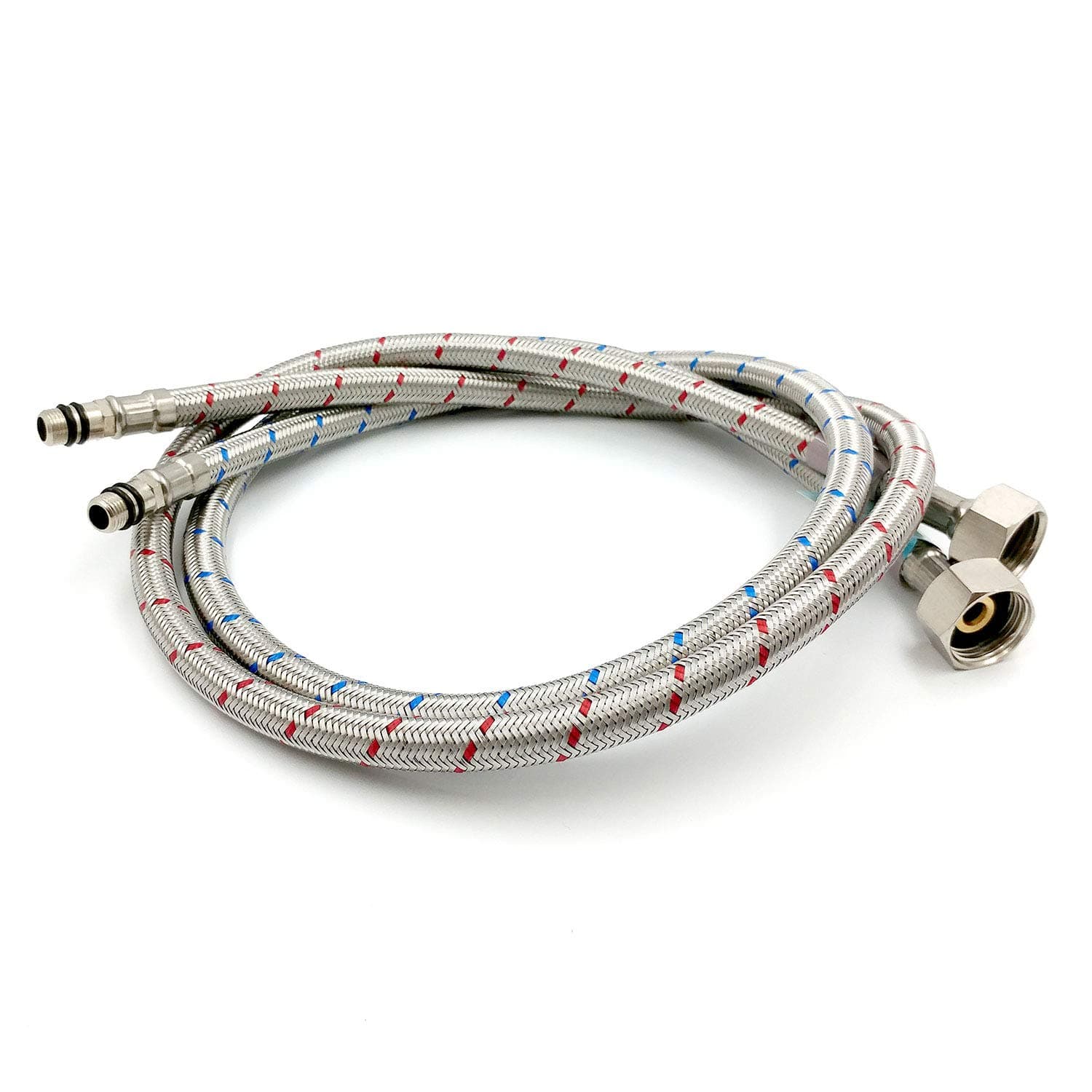 2 (Pair) M10 x 1/2" BSP (900mm) Long Flexible Tap Connector | DIY Replacement Flexi Pipe Tap Tails for 10mm Monobloc Bathroom Basin & Kitchen Sink Taps | Rust-Free, Lead-Free & Leak-Proof