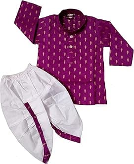 GenericDhoti Kurta Set for Kids | Pure Cotton Kurta Pyjama Set for Boys