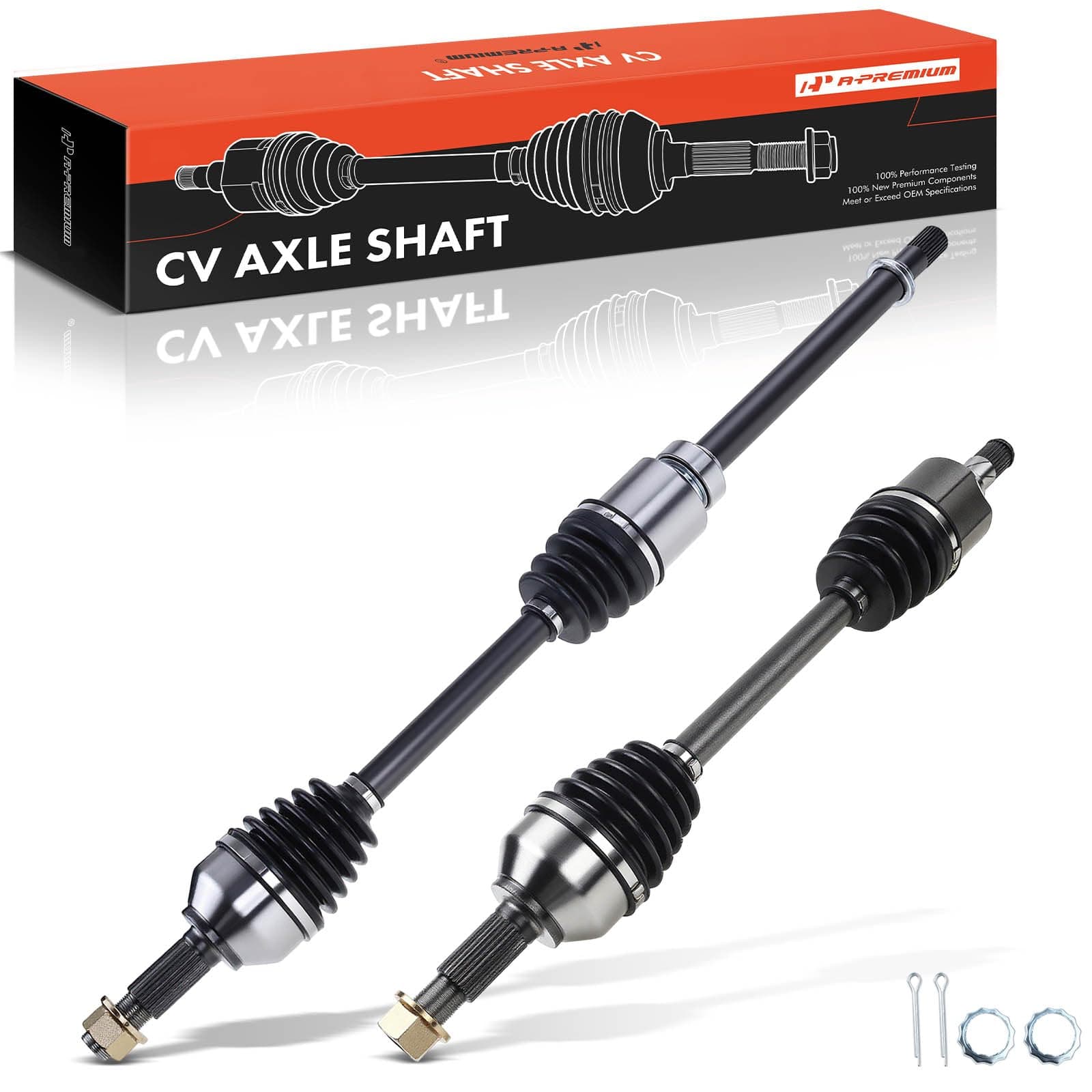 A-Premium Pair (2) Front CV Axle Shaft Assembly Compatible with Nissan Altima 2007-2013 2.5L Automatic CVT Trans, Rogue 2008-2013 FWD, Rogue Select 2014-2015 FWD, Driver and Passenger Side
