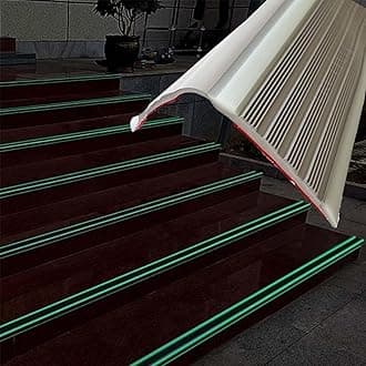 L-Shaped Glow-in-the-Dark Stair Anti-Slip strip, Self-Adhesive Stair nosing trim, Length 1M, Grey