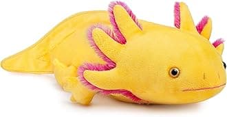 ZHONGXIN MADE Simulation Axolotl Plush - Super Large 30Inch Yellow Axolotl Stuffed Animal, Realistic Cute Yellow Reptilian Toys Real Plushie Large Weighted, Unique Plush Gift Collection for Kids