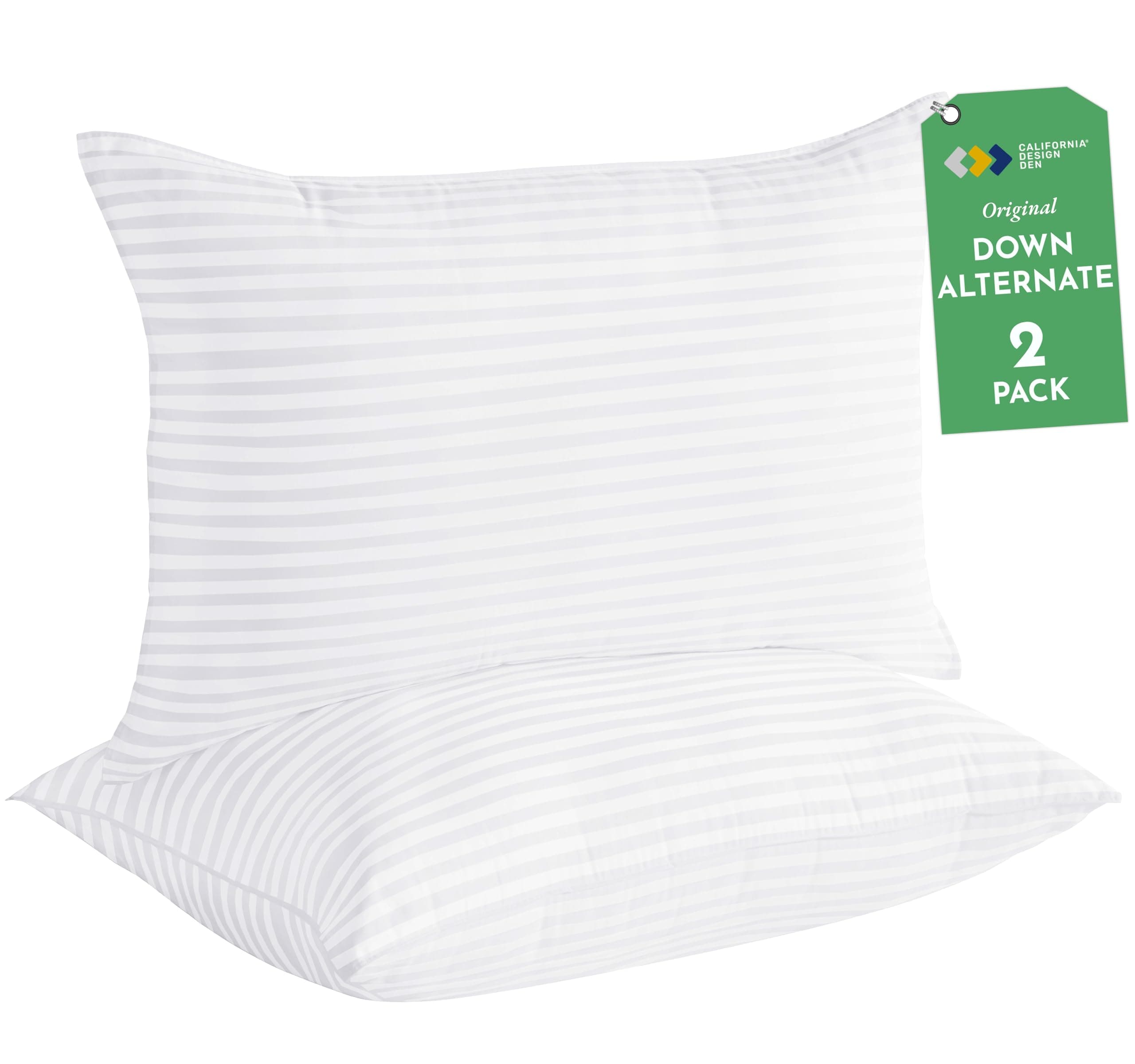 California Design Den 2-Pack Bed Pillows Standard Size Set of 2 for Sleeping, Cooling Luxury Hotel Pillows for Back, Stomach or Side Sleepers