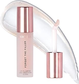 Lawless Women's Forget The Filler Lip Plumper Line Gloss, Rosy Outlook, Pink, 0.11 Fl Oz (Pack of 1)