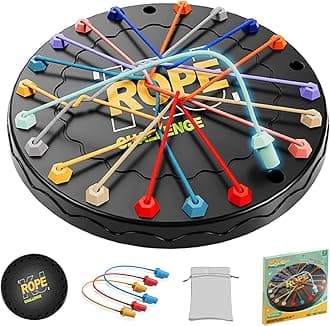 lartoys Rope Untangling Puzzle Game, Educational Strategy Board Game for Kids & Adults, Family Travel Party Games with Multi-Level Challenges, Gifts for All Ages