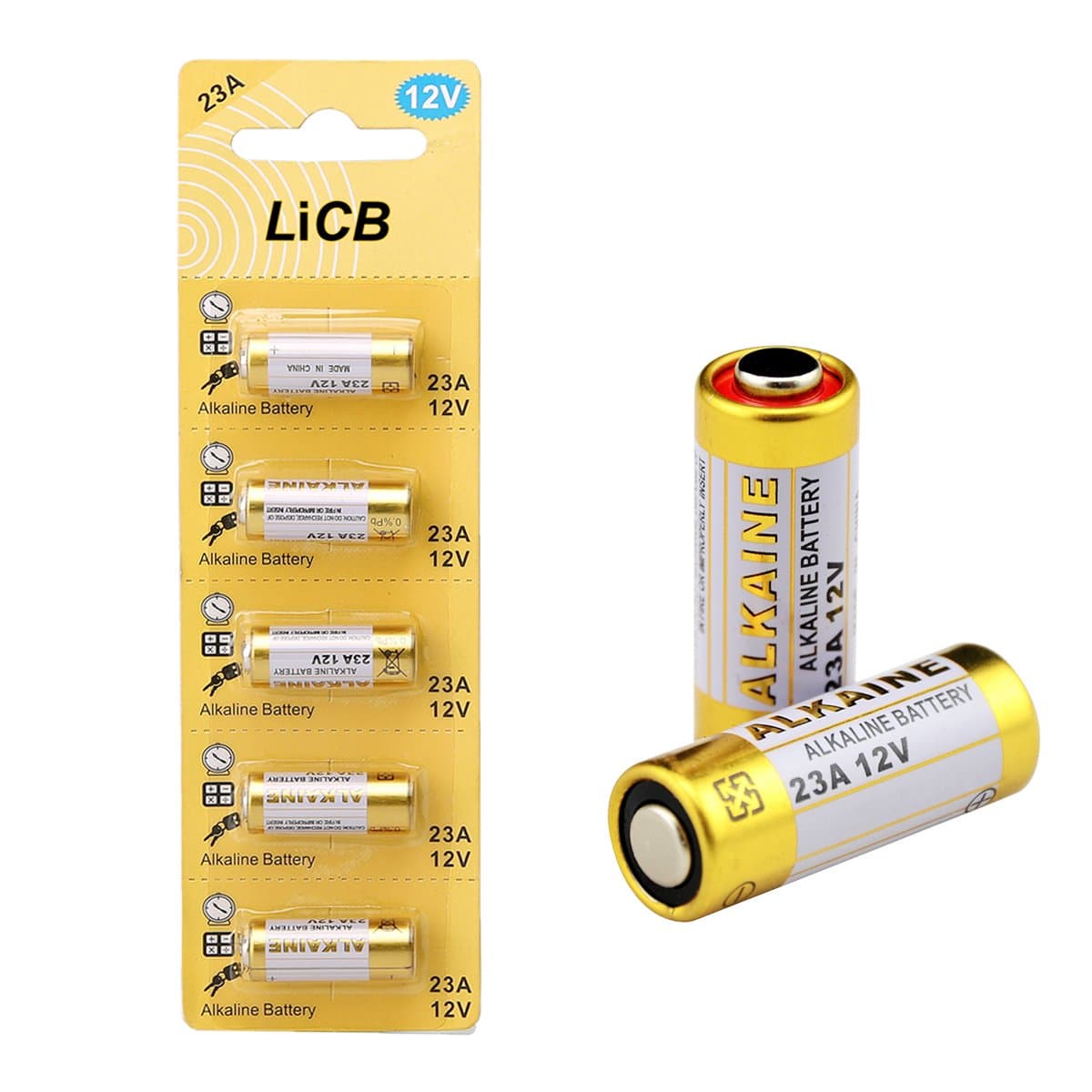 A23 23A 12V Alkaline Battery (5-Pack)