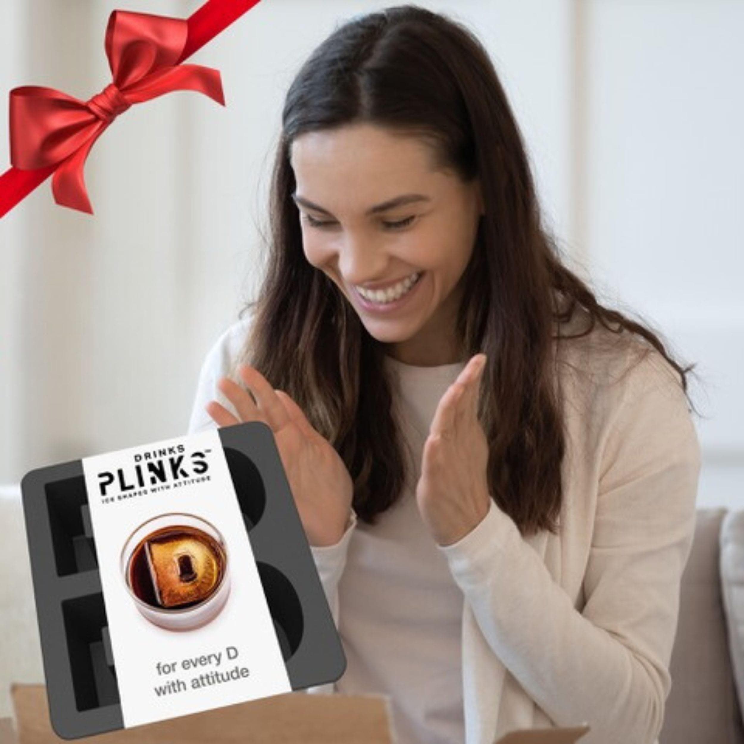 DrinksPlinks Letter M Ice Cube Mold - Custom Silicone Whiskey Ice Cubes Mold – Personalized Monogram M Large Tray for Cocktails & Initials Drinks - Big Bourbon Ice Cube Molds - Fun Customized Gifts