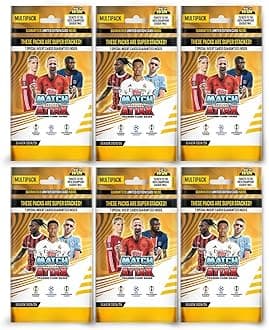 Topps UEFA Champions League Match Attax 24/25 Trading and Collectible Card Game (Multipack of 6)