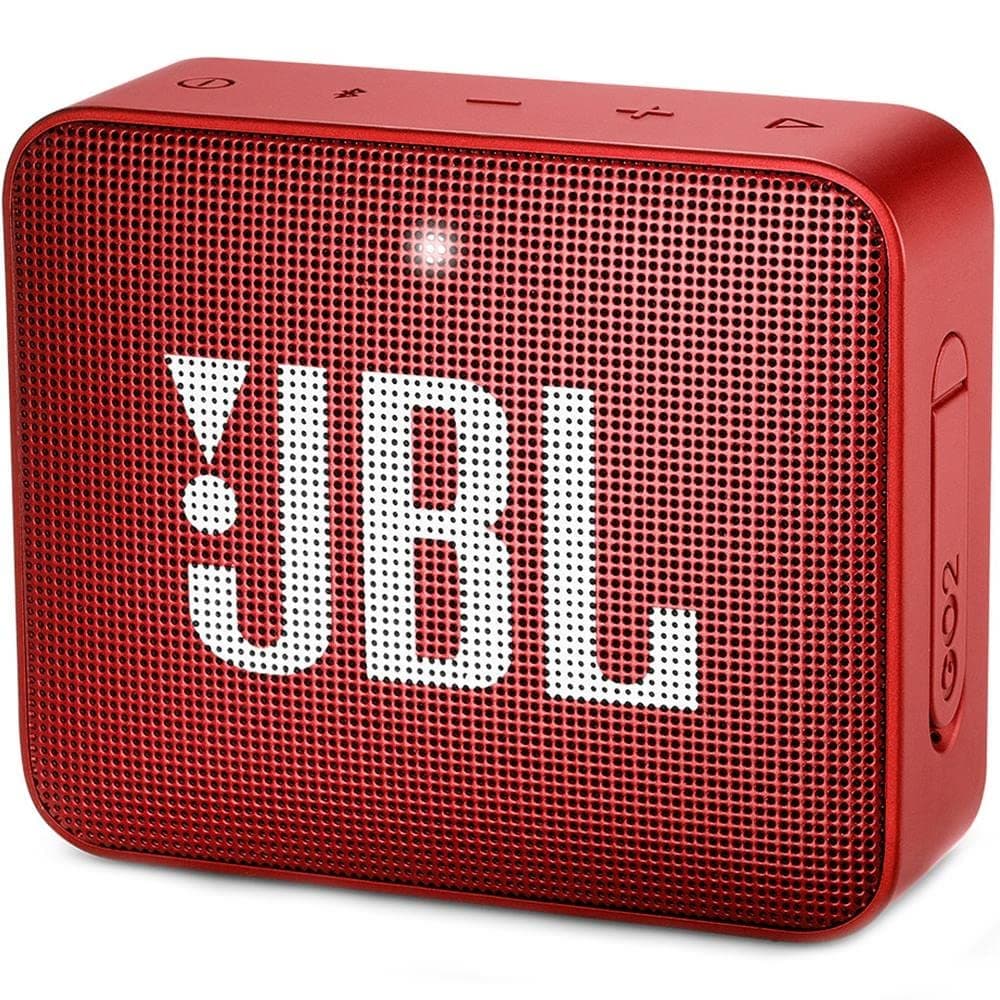 JBL GO 2 Portable Waterproof Bluetooth Speaker with Rechargeable Battery and Built-in Speakerphone, Red